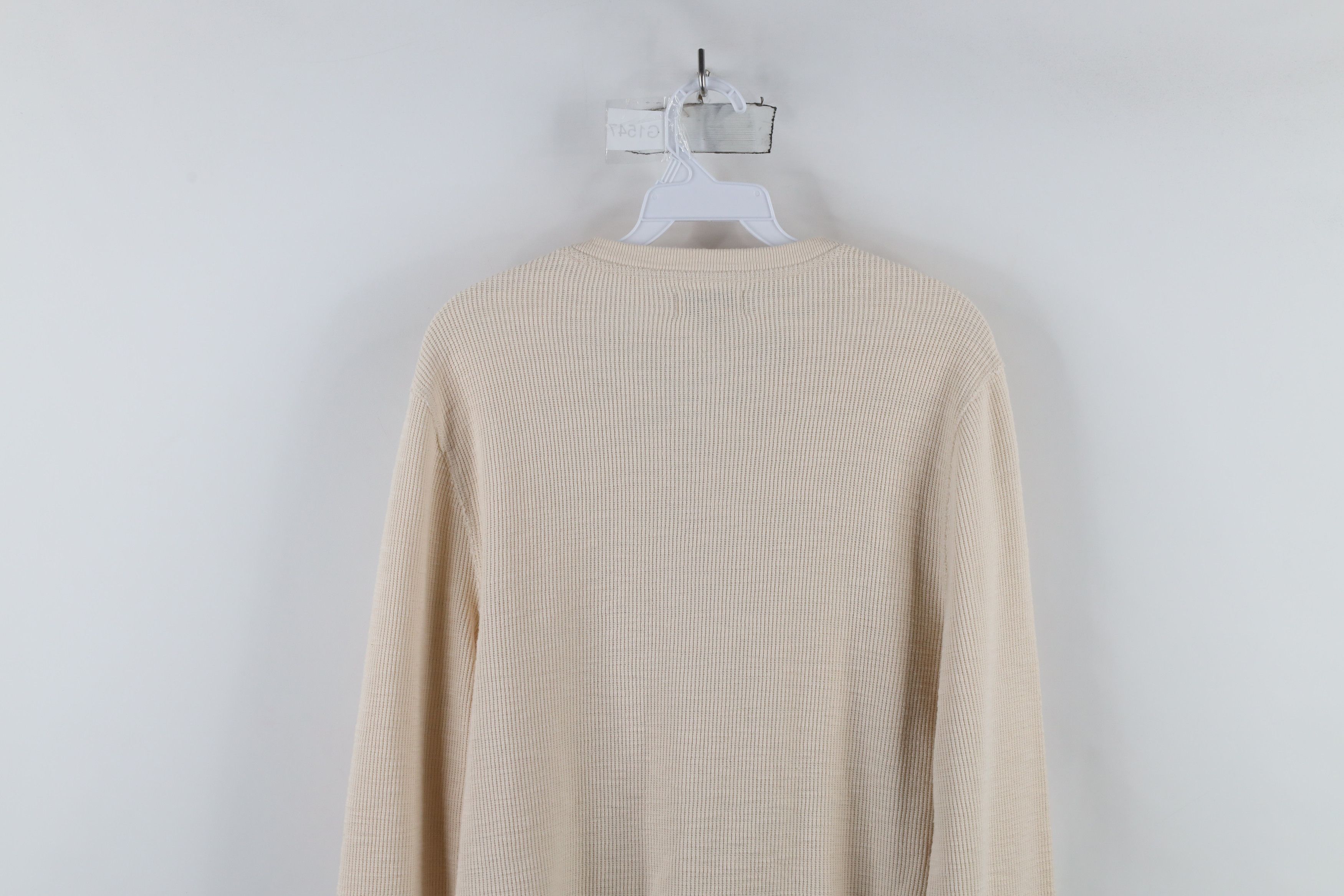 J.Crew × Vintage J Crew Knit Goods Cotton Thermal Waffle Knit Henley T-Shirt Size US L / EU 52-54 / 3 - 11 Thumbnail