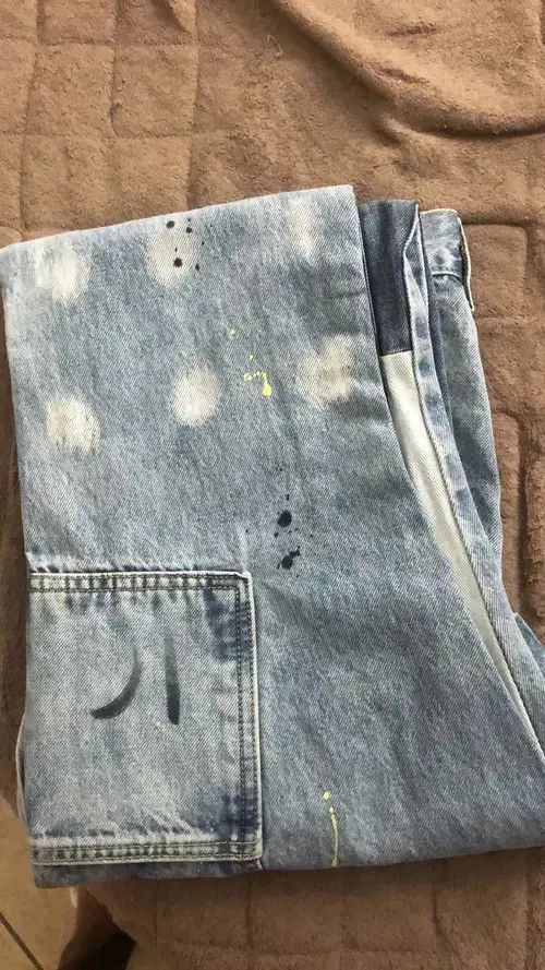 Other Vintage Distressed Splash Ink Flare Jeans Size US 36 / EU 52 - 4 Thumbnail