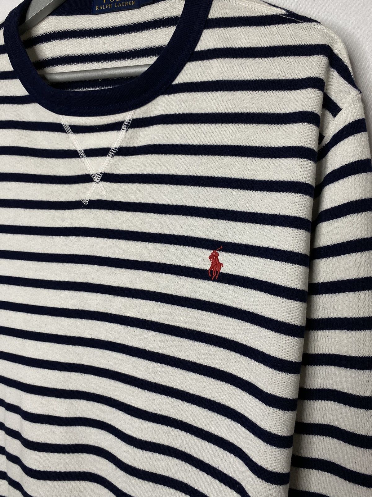Vintage Vintage Polo Ralph Lauren Striped Sweatshirt Pullover Jumper Size US L / EU 52-54 / 3 - 5 Thumbnail