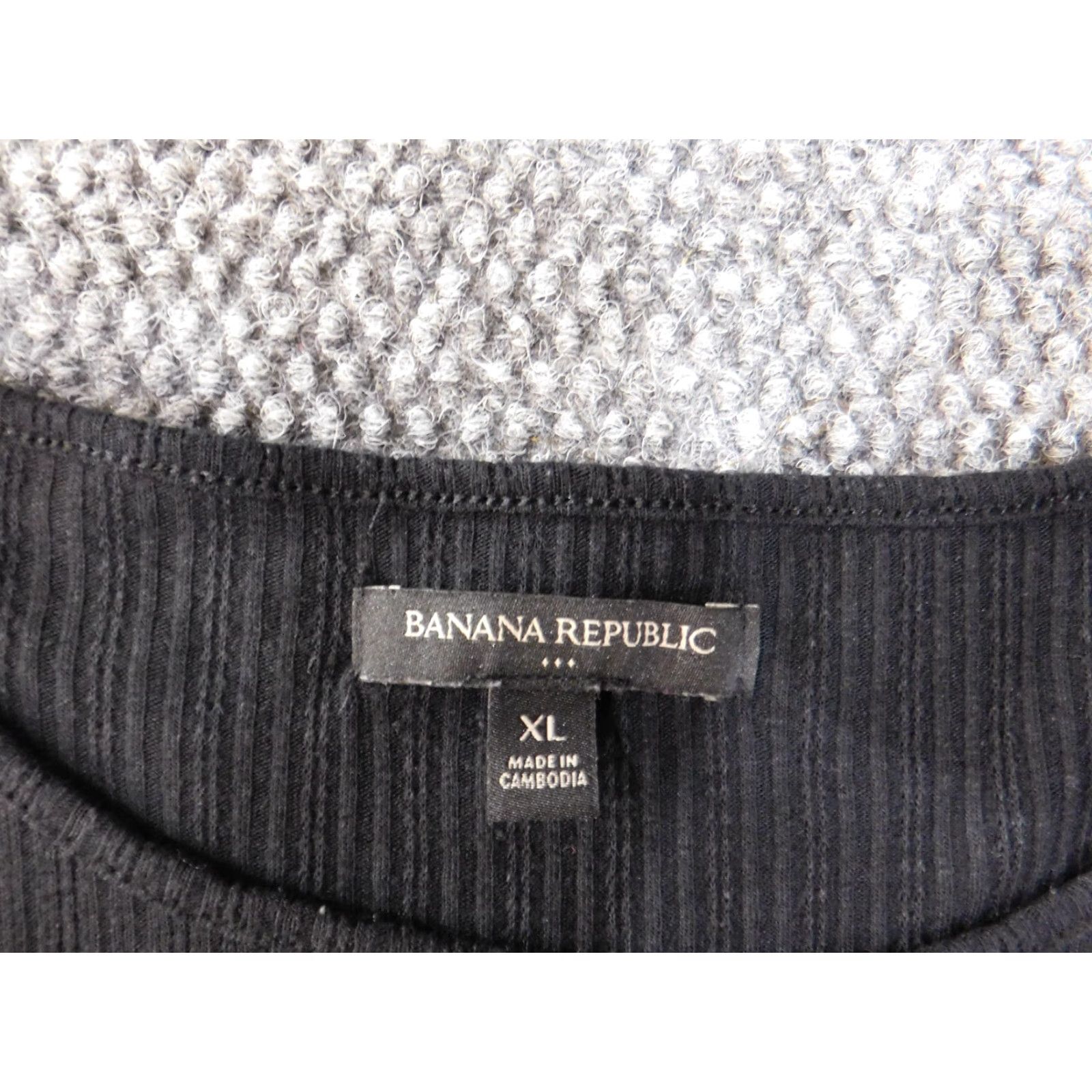 Banana Republic Banana Republic Blouse Shirt Women XL Black Pullover Linen Polyester Casual Classic Stretch Regular Size XL / US 12-14 / IT 48-50 - 4 Thumbnail