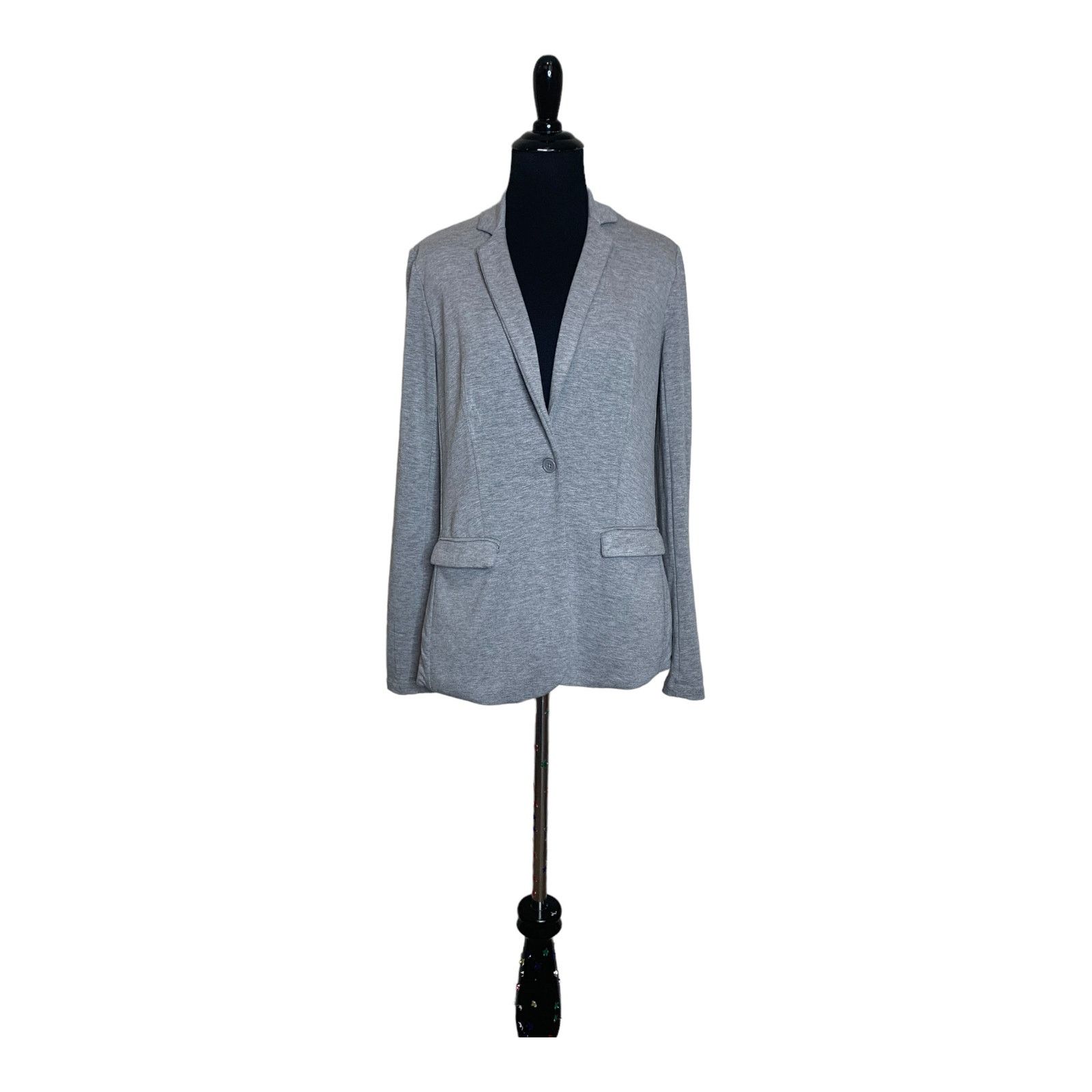 Magaschoni Magaschoni light gray one button blazer size Small Size S / US 4 / IT 40 - 10 Thumbnail