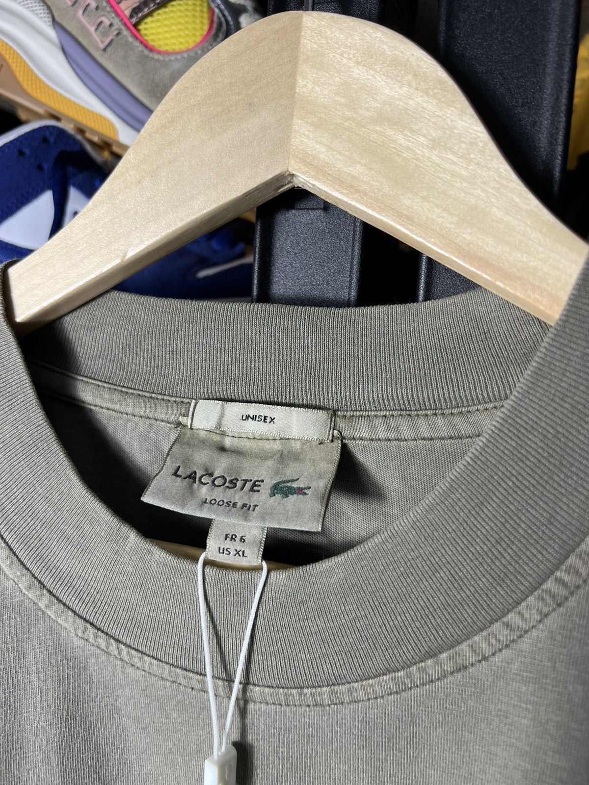 Lacoste Lacoste Loose Fit Embroidered Logo T‑Shirt Khaki Green Y2K Size US XL / EU 56 / 4 - 13 Thumbnail