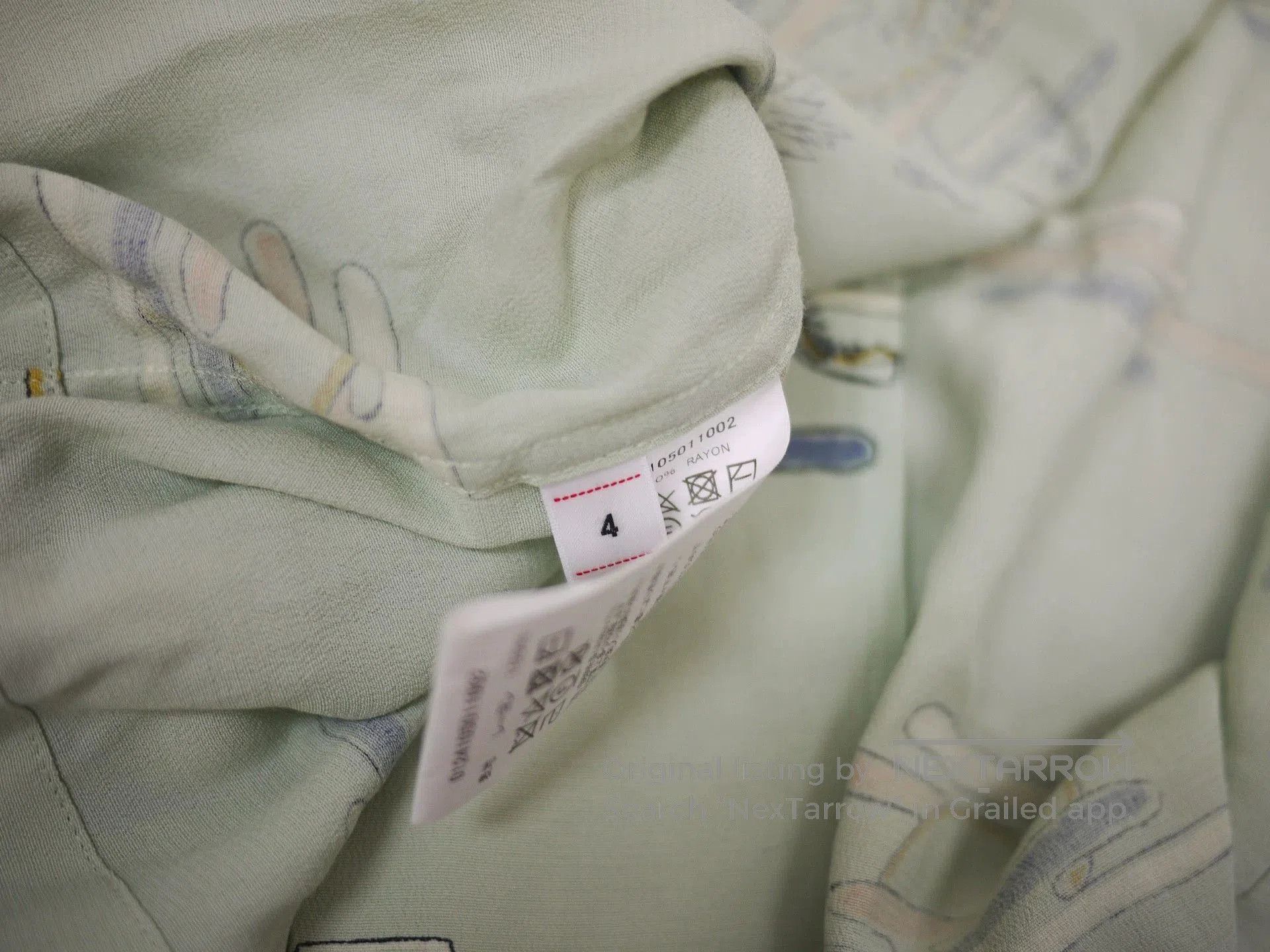 Visvim Green Dragon & Mountain Print Short Sleeve Shirt. Size US XL / EU 56 / 4 - 7 Thumbnail