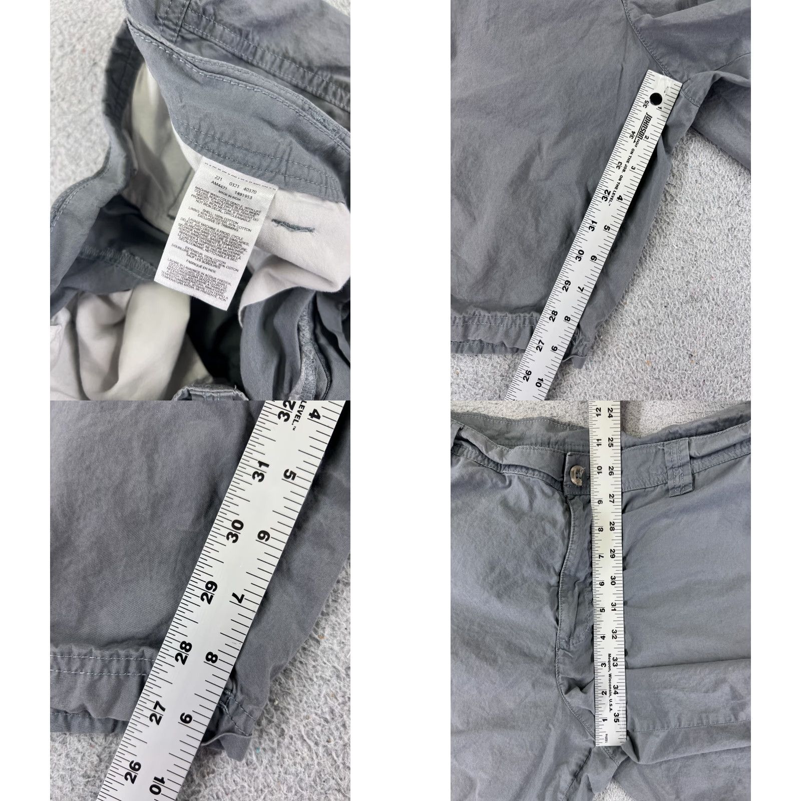 Vintage Columbia Men's Shorts Cargo 36 Gray Cotton Canvas Hike Camp 36x9 Regular Inseam 9" Adult Mens Gray Outdoors Fish Theme Vintage No? (Note: remove N/A) Size US 36 / EU 52 - 8 Thumbnail