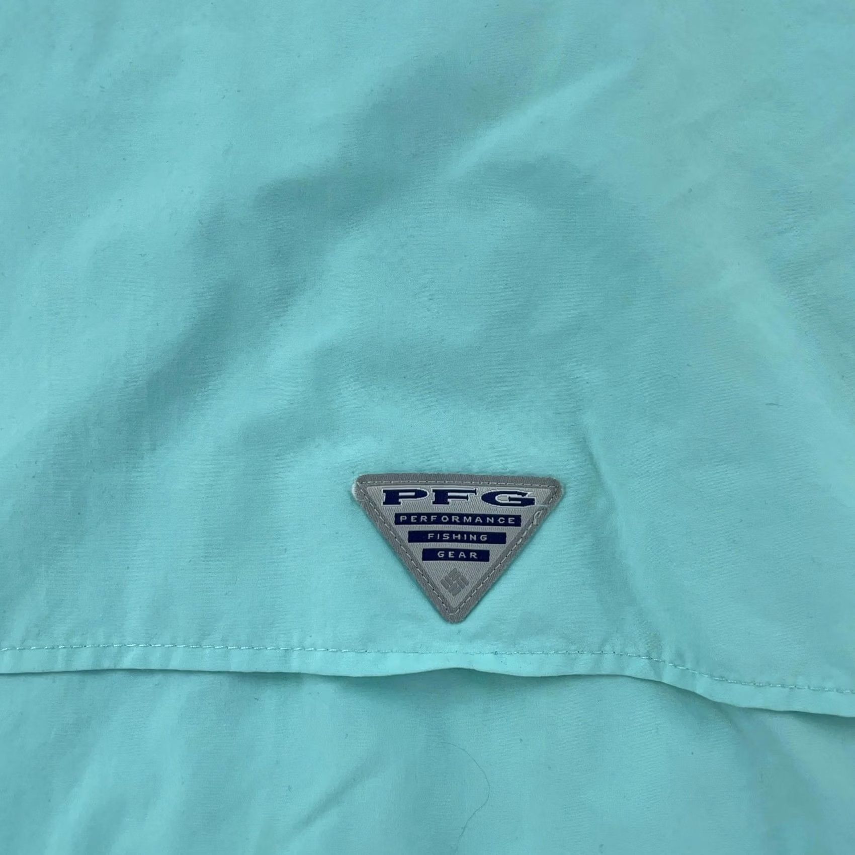 AQUA Columbia PFG Bahama Shirt Men 4XT Aqua Short Sleeve Fishing Vented Back Collared Size US XXL / EU 58 / 5 - 6 Thumbnail