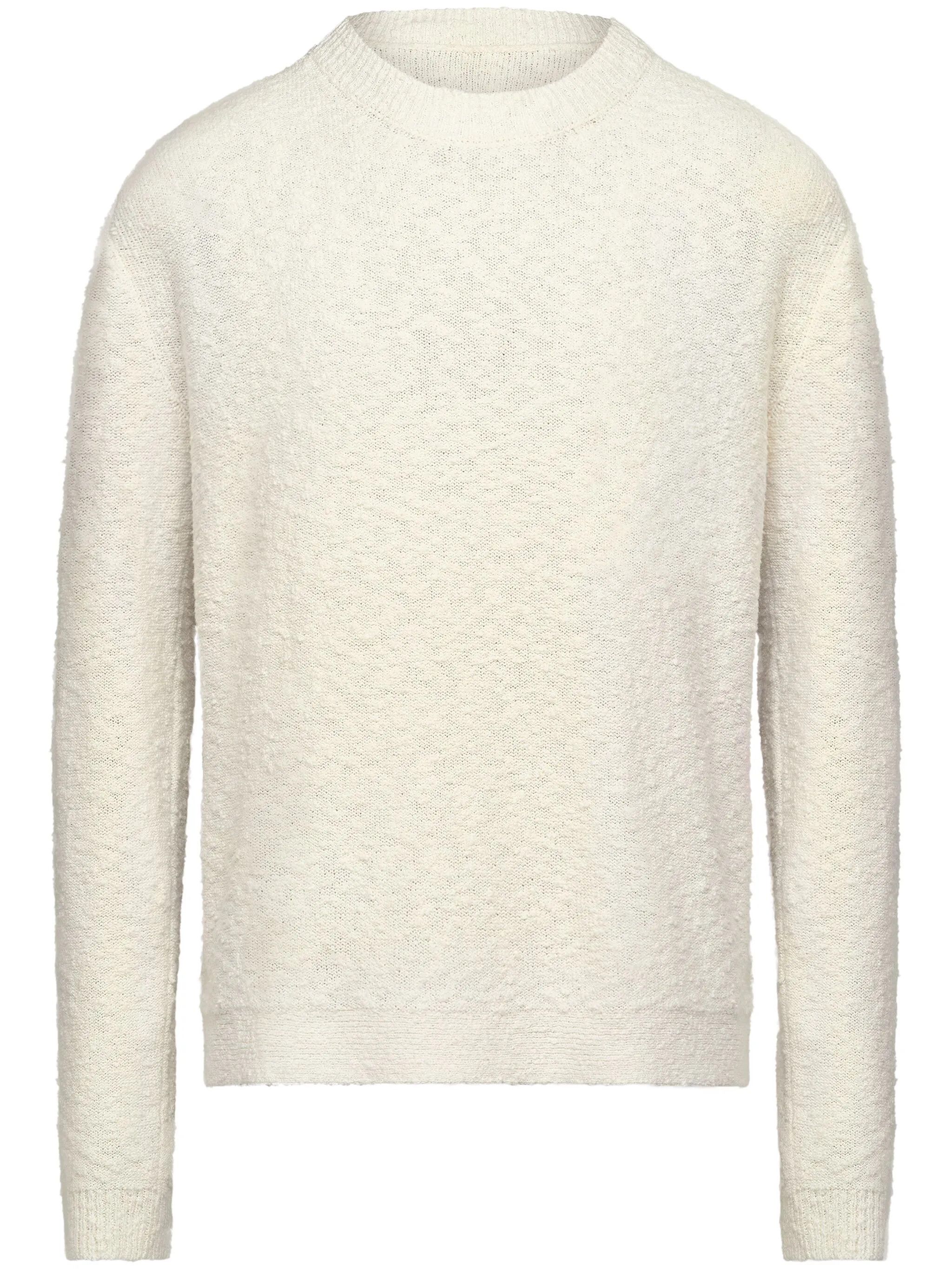Maison Margiela oc11z0925 Nostalgic Bouclé-knit Jumper in Off White Size S / US 4 / IT 40 - 1 Thumbnail