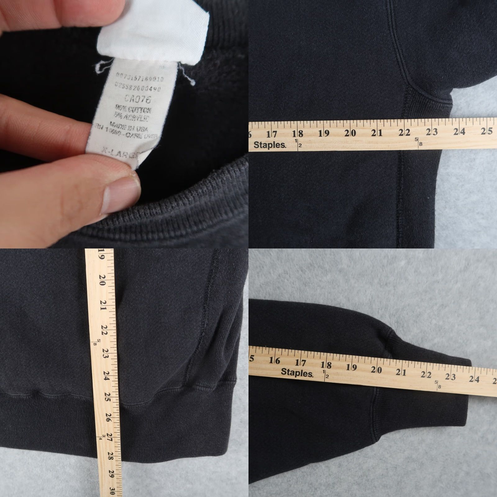 Lee VINTAGE Lee Sweatshirt Crewneck Black XL Mens 90s Dog Nature Outdoor Retro Sports Size US XL / EU 56 / 4 - 8 Thumbnail