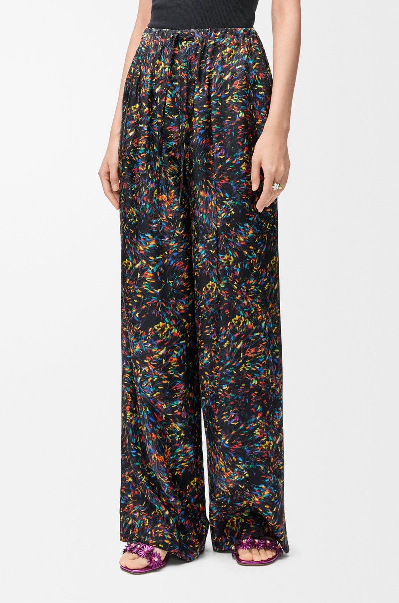 Loewe o1in1g0426 Pyjama Trousers in Silk in Multicolor Size 25" / US 0 / IT 36 - 3 Thumbnail