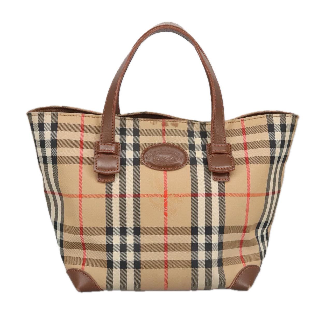 Burberry Nova Check Beige Canvas Handbag (Pre-Owned) Size ONE SIZE - 1 Thumbnail