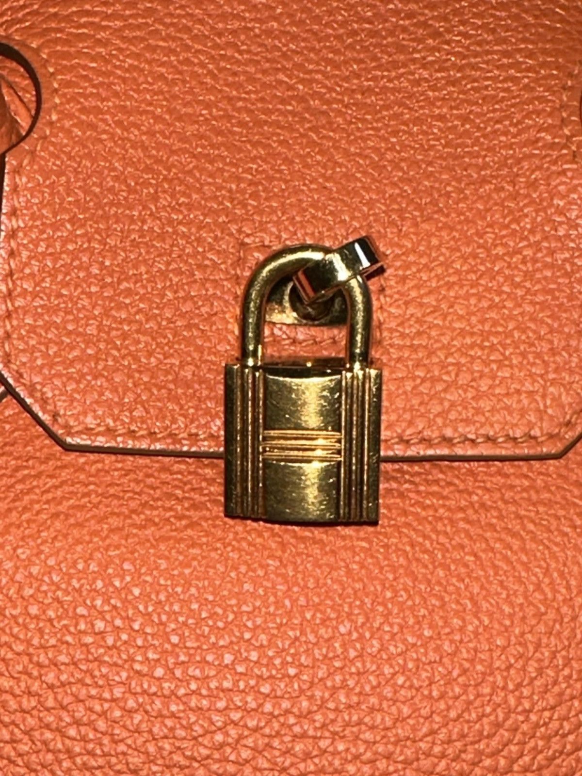 Hermes Birkin 30 Togo orange and gold 2010 bag