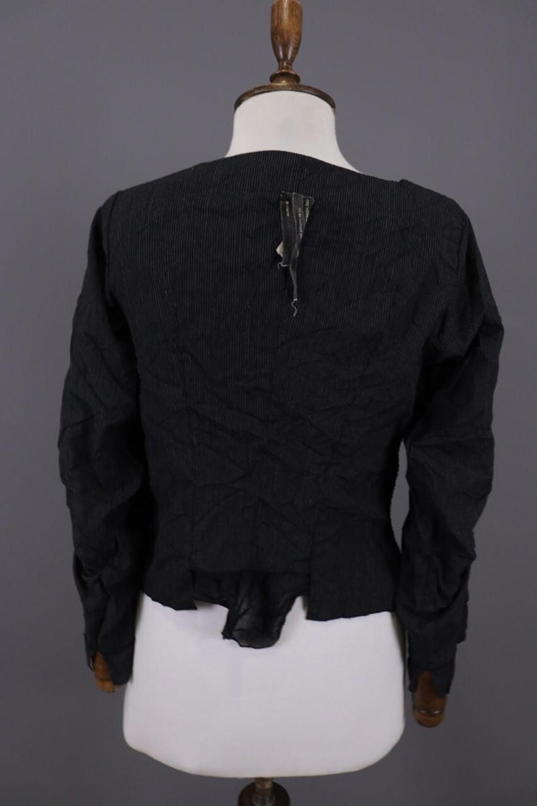 Designer Cop.Copine Black Ribbed Open Lightweight Cardigan Size L Size L / US 10 / IT 46 - 8 Thumbnail