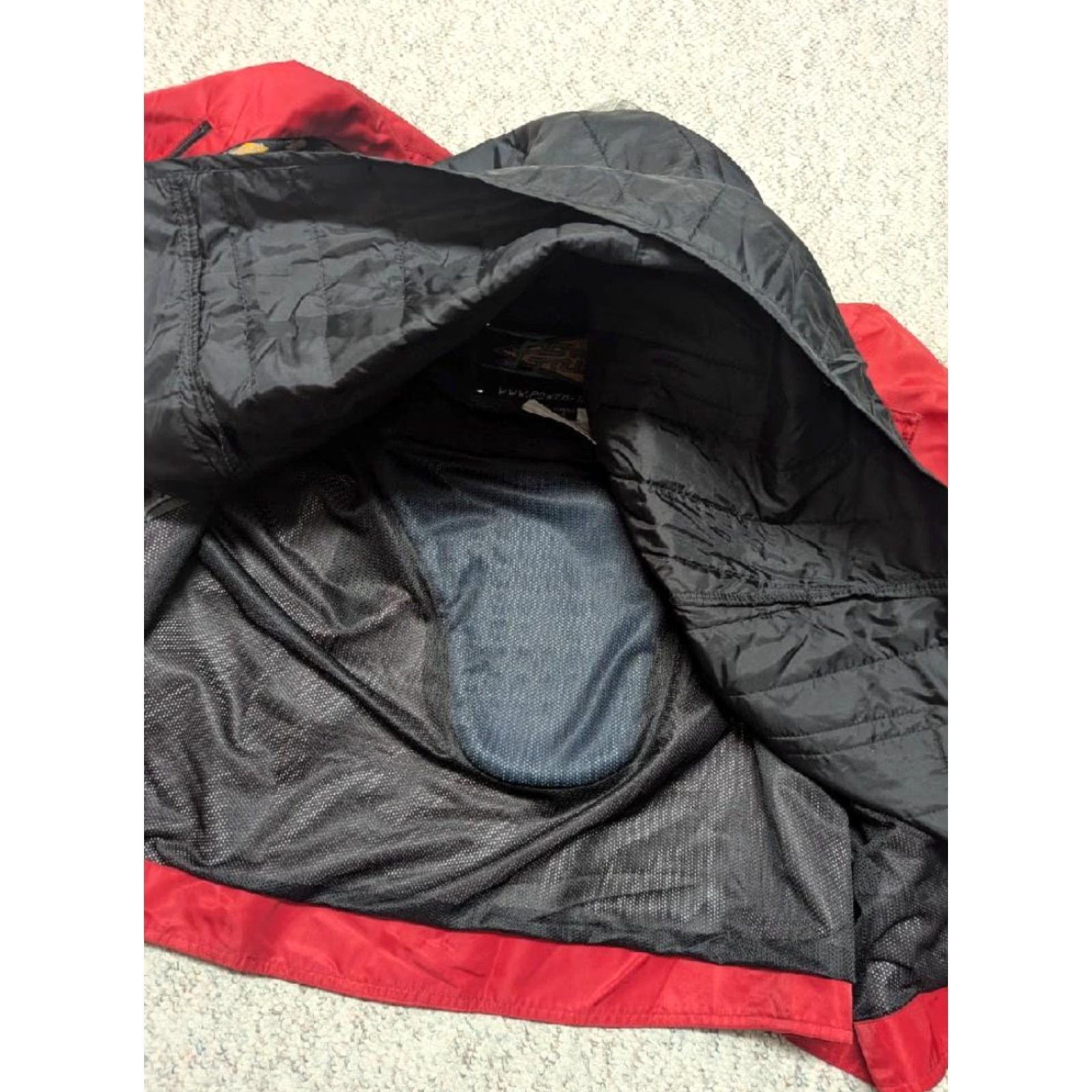 Vintage VINTAGE power TRip Orange County Choppers jacket Motorcycle Jacket XL red nylon padded flames Mens Size US XL / EU 56 / 4 - 7 Thumbnail