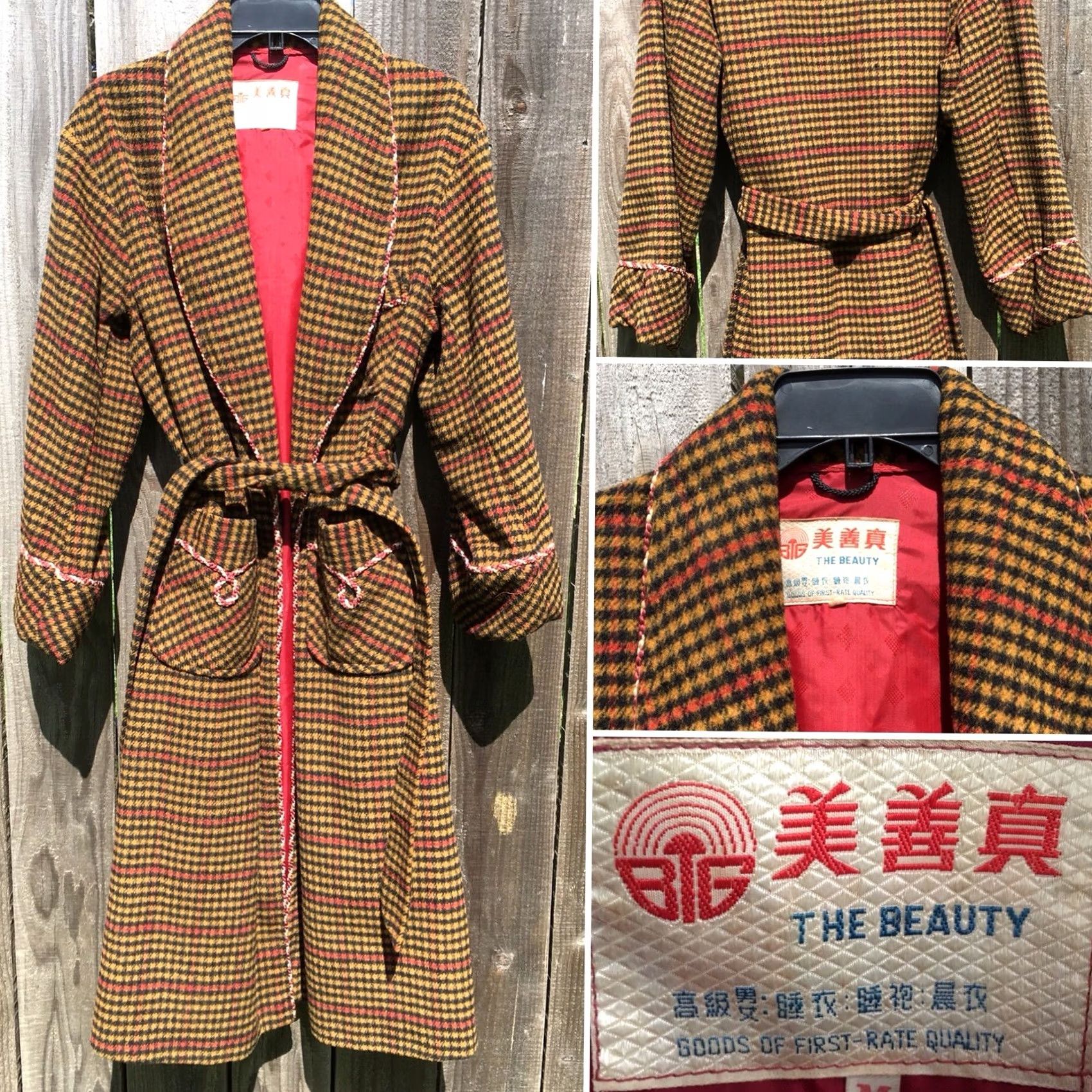 Vintage VINTAGE Smoking Jacket Robe THE BEAUTY Rockabilly Western Cowboy Core Asian sz M Shirt Mens Size US M / EU 48-50 / 2 - 2 Thumbnail