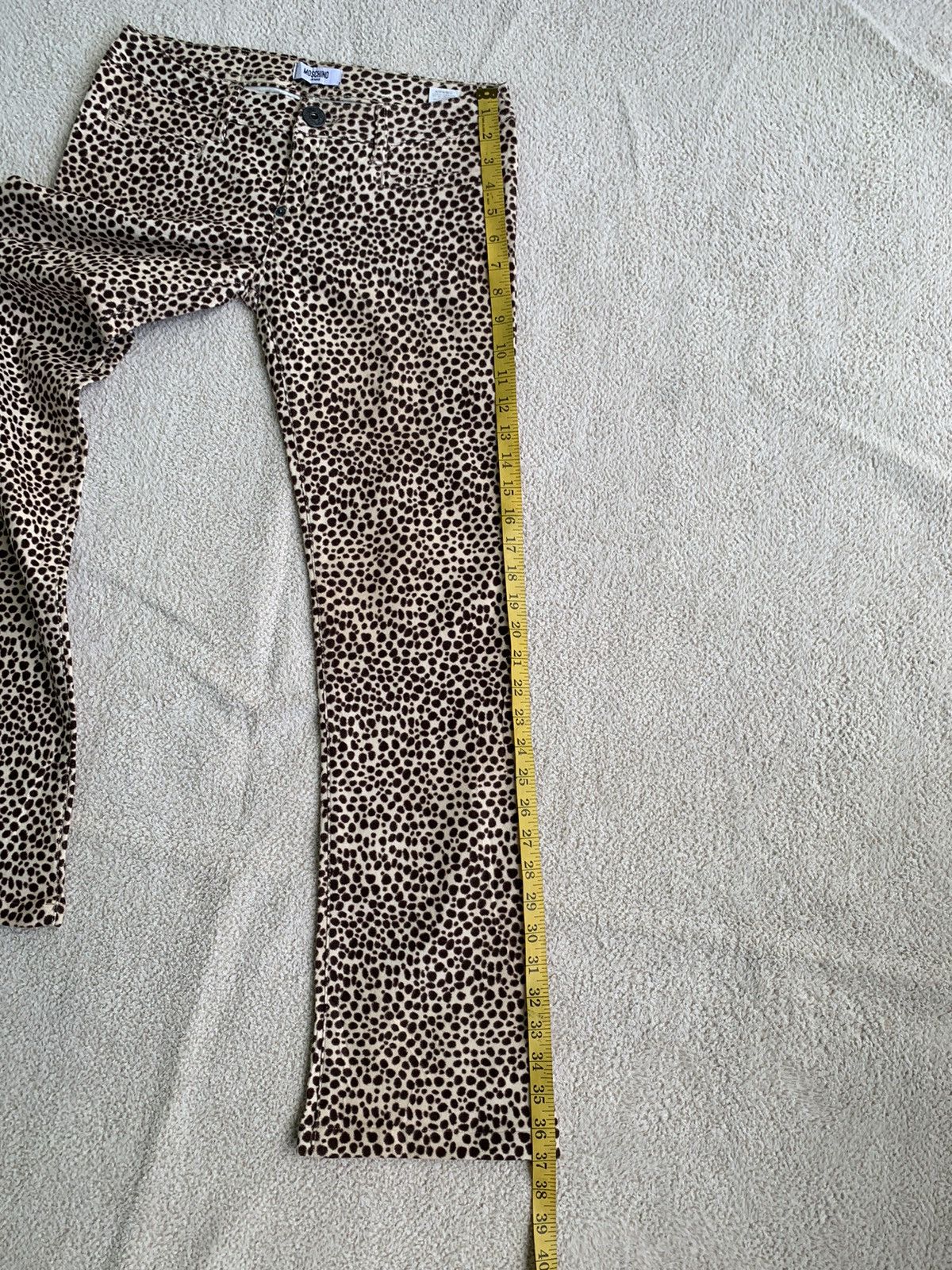 Designer × Moschino Moschino Leopard Flared Jeans Size 29" - 15 Thumbnail