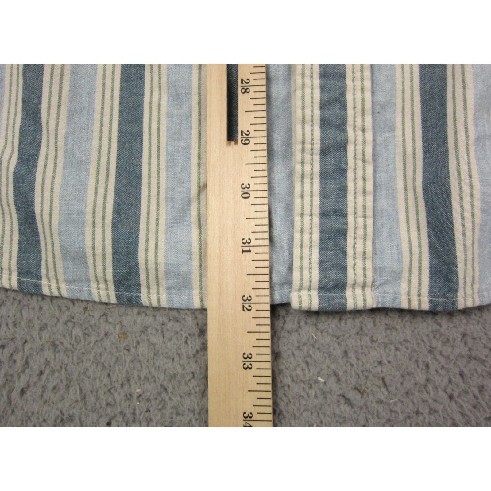 Vintage VINTAGE Woolrich Shirt Mens XL Blue Striped Button-Up Collared Denim 90s Outdoor Workwear 80s 90s Mens XL Blue Woolrich Shirt Size US XL / EU 56 / 4 - 7 Thumbnail