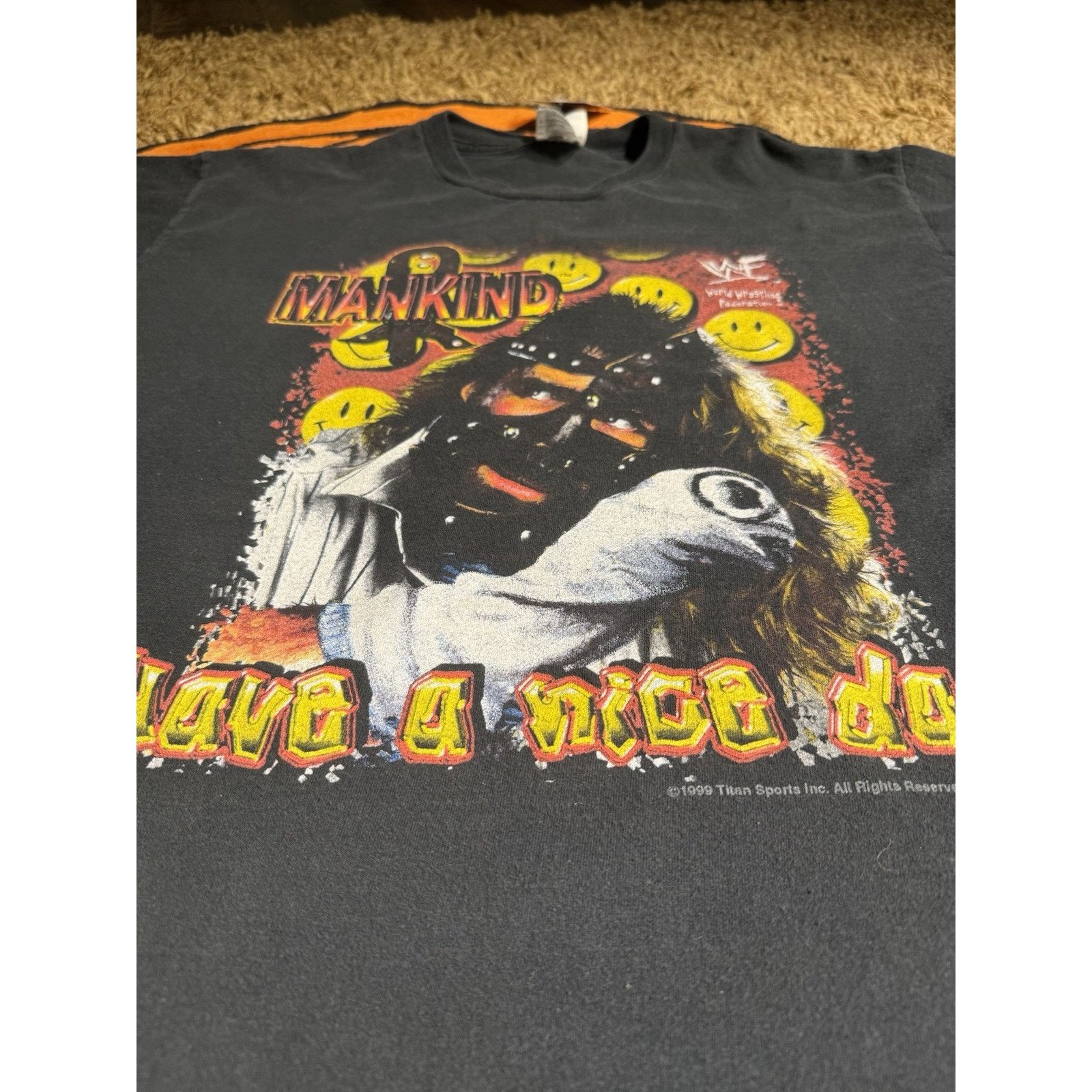 WWF Vintage 1999 Mankind WWF Have A Nice Day Shirt XL Size US XL / EU 56 / 4 - 2 Thumbnail