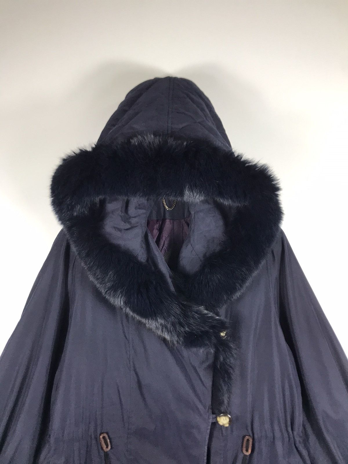 ROTATE ⚡️Vintage Birger Christensen Hooded Faux Fur Button Jacket Size S / US 4 / IT 40 - 4 Thumbnail