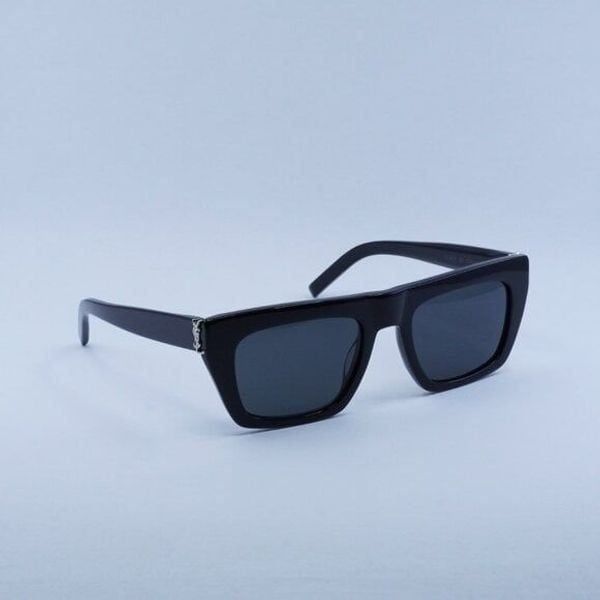 Saint Laurent Paris Saint Laurent SLM131 001 Sunglasses Black Rectangle Frame Size ONE SIZE - 9 Thumbnail