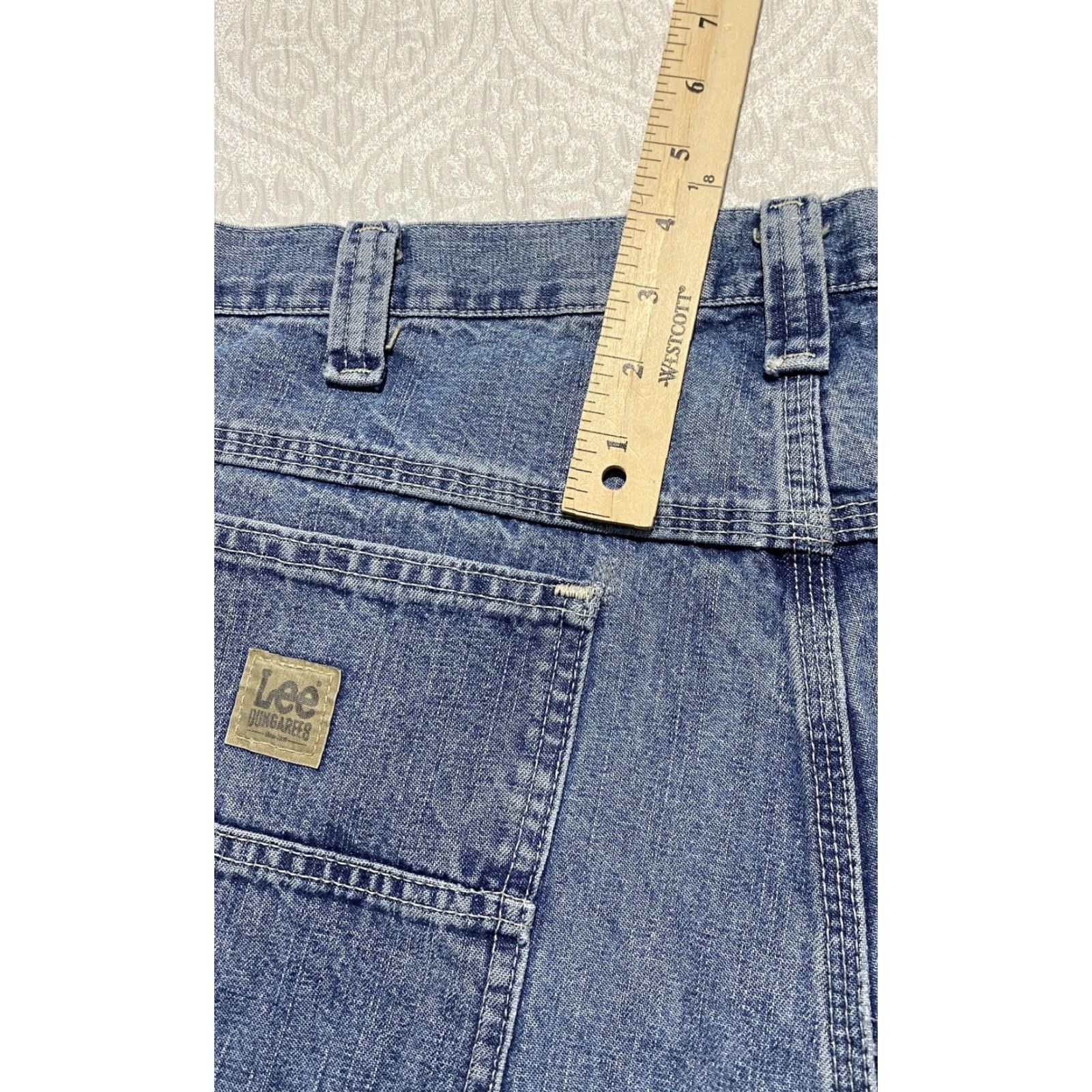 Lee Lee Dungarees Carpenter Jeans Mens 38x34 Blue Hammer Loop Workwear Denim Size US 38 / EU 54 - 2 Thumbnail