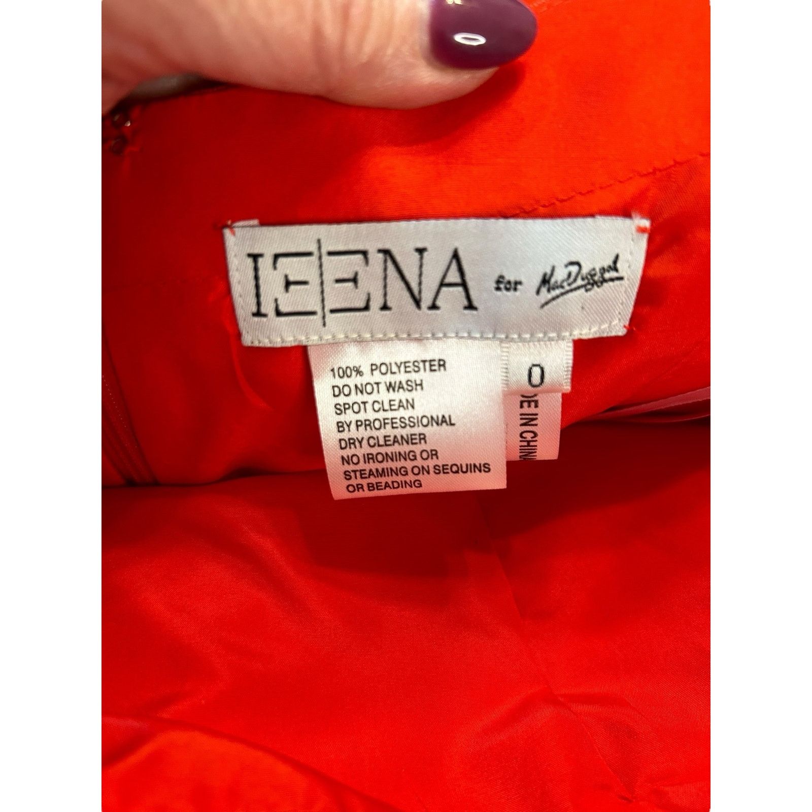 Other NWT IEENA for Mac Duggal Red Cocktail Dress - Size 0 Size XS / US 0-2 / IT 36-38 - 4 Thumbnail