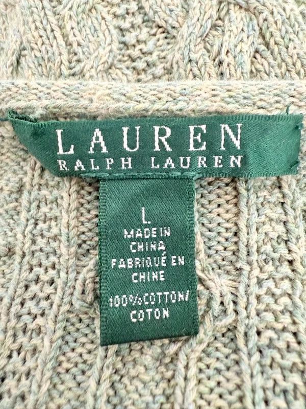 Lauren Ralph Lauren Maglia Ralph Lauren cotone trecce verde Donna L Size L / US 10 / IT 46 - 9 Thumbnail