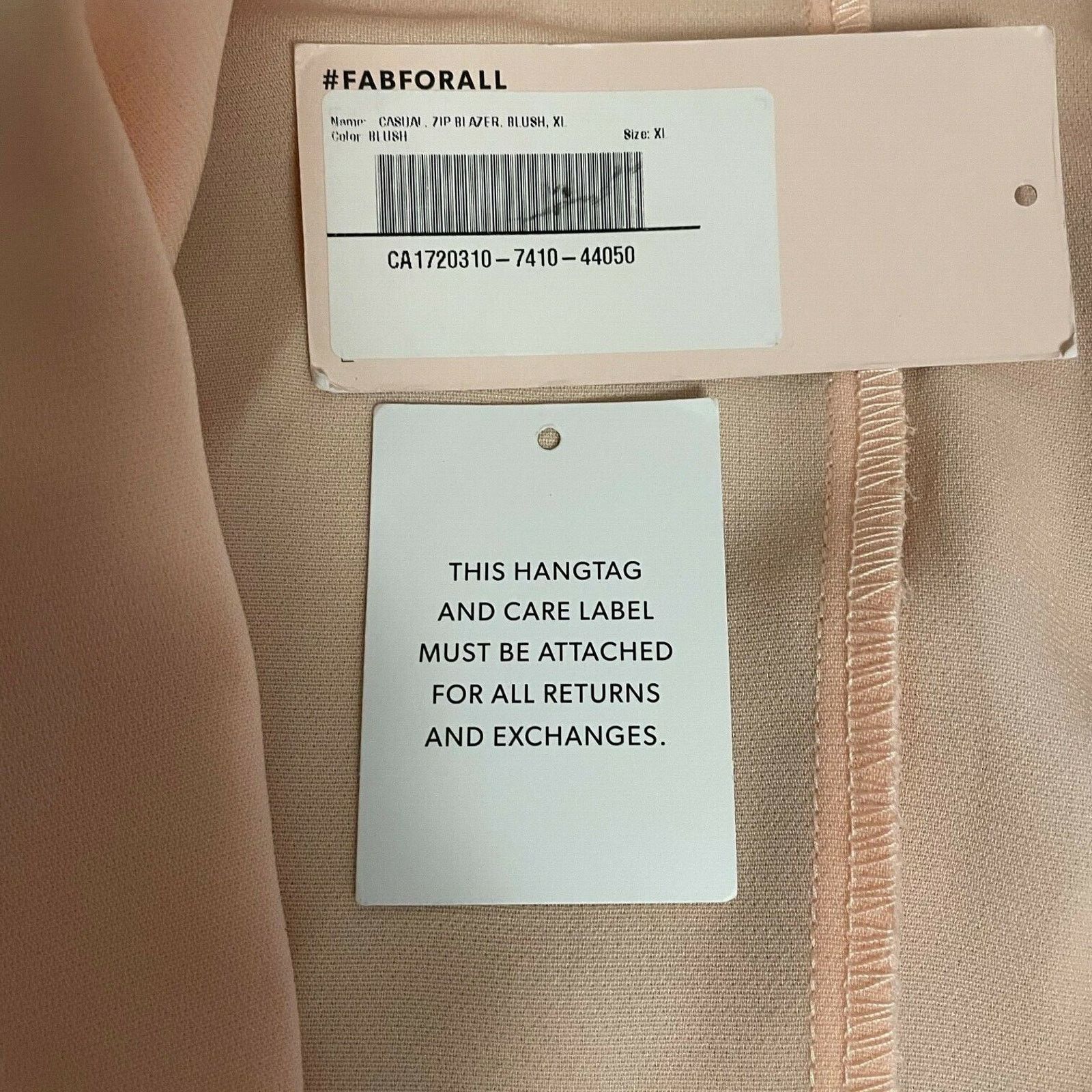 Other JUSTFAB Women's XL Blazer Jacket Open Front Blush PINK Size XL / US 12-14 / IT 48-50 - 11 Thumbnail