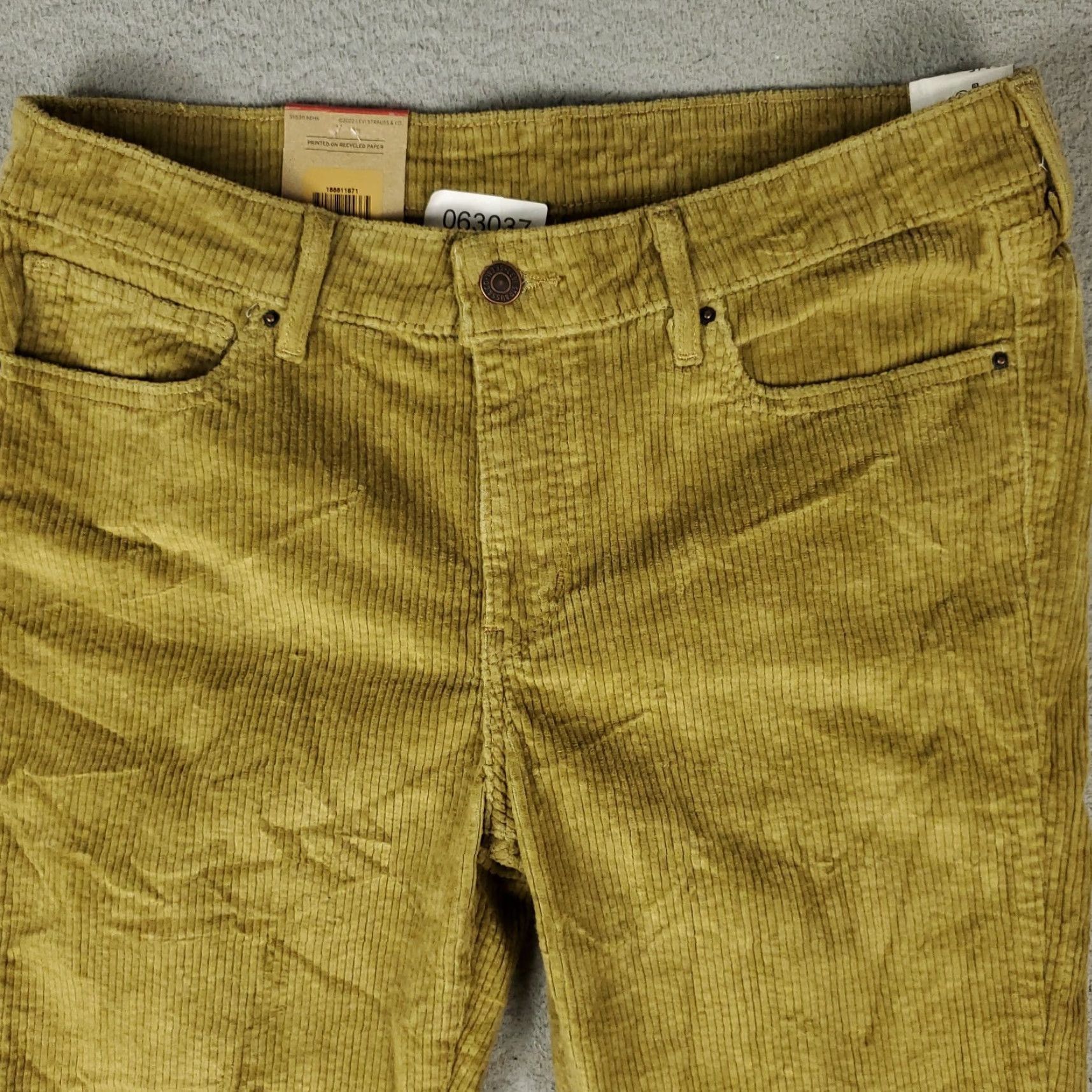 Levi's Levi's 711 Jeans Womens 31x30 Beige Corduroy Skinny Pants Classic Regular Fit Size 24" / US 00 / IT 34 - 2 Thumbnail