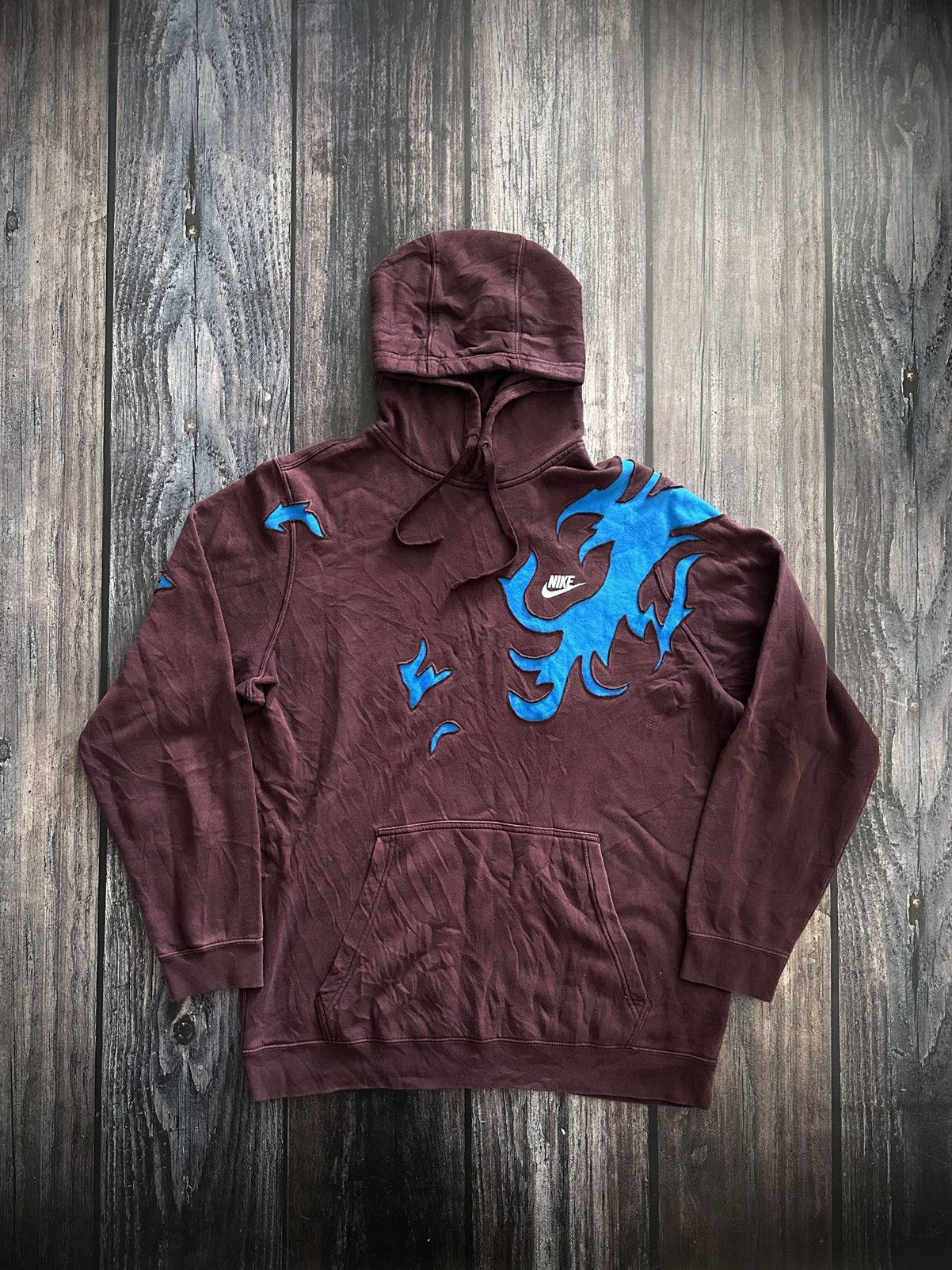 Nike Nike Custom Hoodie Vintage 90s Y2K Reworked Size US XL / EU 56 / 4 - 1 Thumbnail