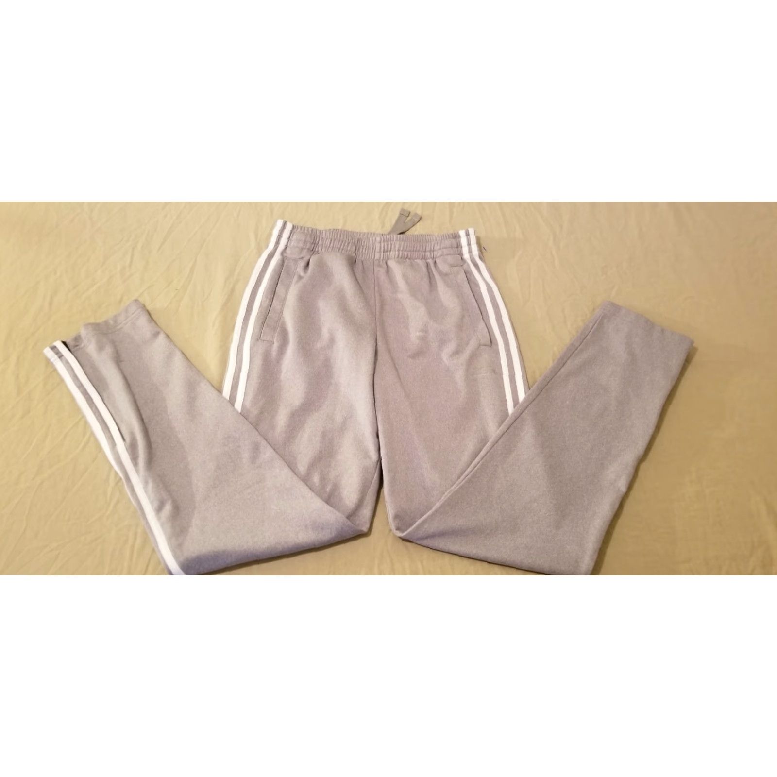 Adidas adidas Pants Mens S Small Grey Gray Athletic Gym Workout 26x30 Size US 29 - 2 Thumbnail