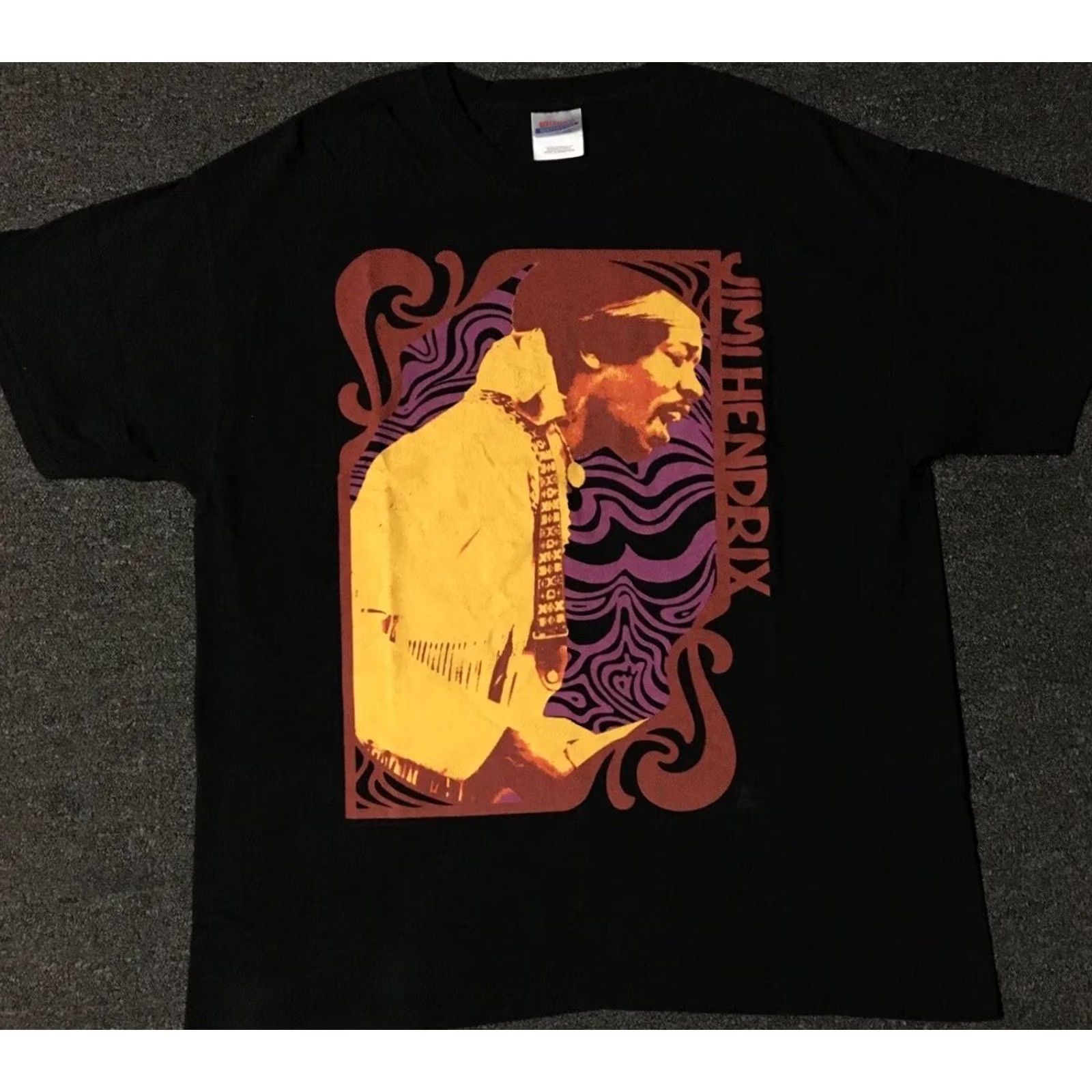 Vintage VINTAGE Jimi Hendrix Shirt XL Men T-Shirt Rock Band Concert Psychedelic 60s 70s 80s Black Graphic Tee Size US XL / EU 56 / 4 - 2 Thumbnail