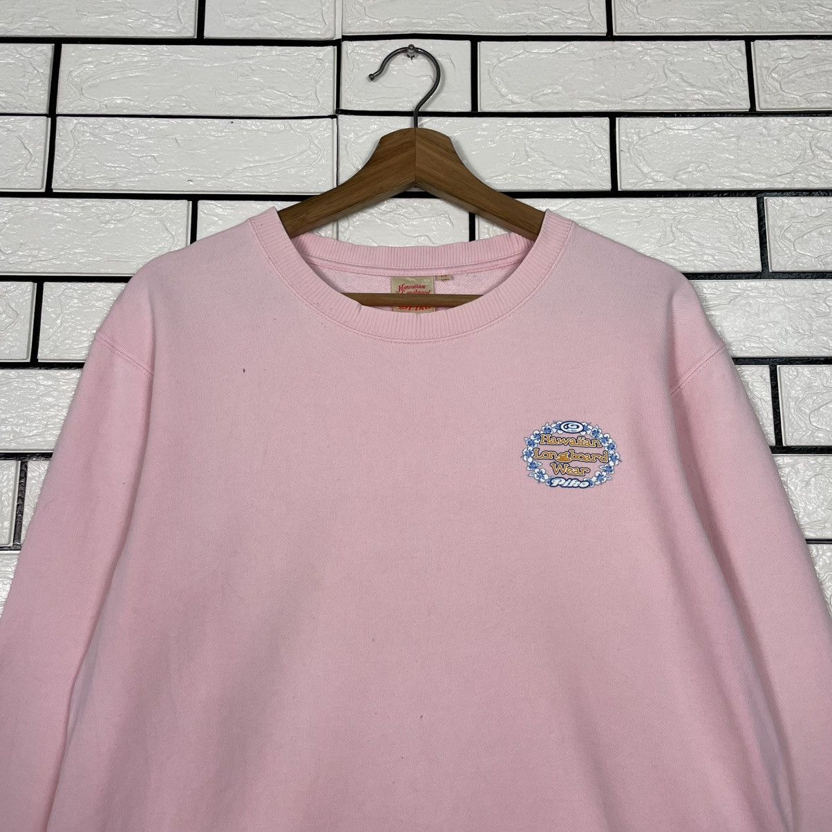 Japanese Brand Piko Hawaian Longboard Wear Pink Sweatshirt Size M / US 6-8 / IT 42-44 - 2 Thumbnail