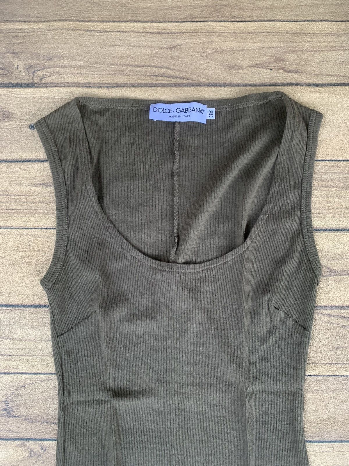 Dolce & Gabbana Dolce and gabbana olive green tanktop Size S / US 4 / IT 40 - 2 Thumbnail