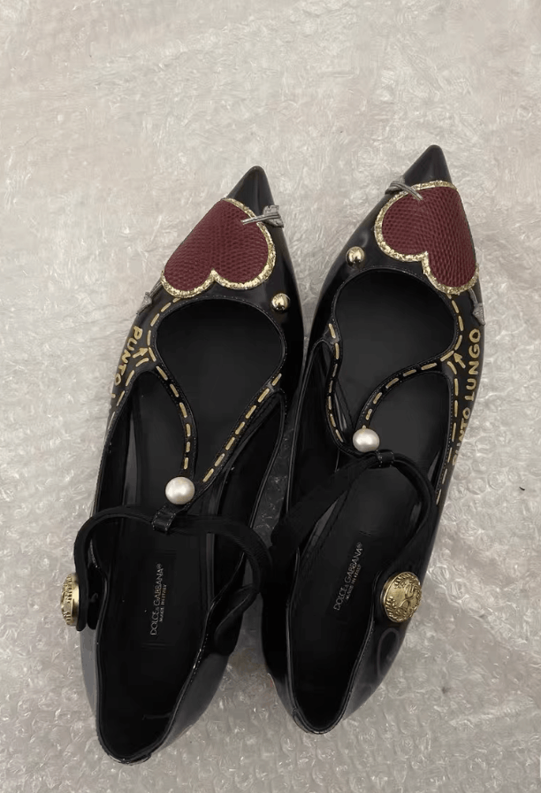 Dolce & Gabbana DOLCE&GABBANA Flat Shoes K31 Size US 9 / IT 39 - 1 Thumbnail