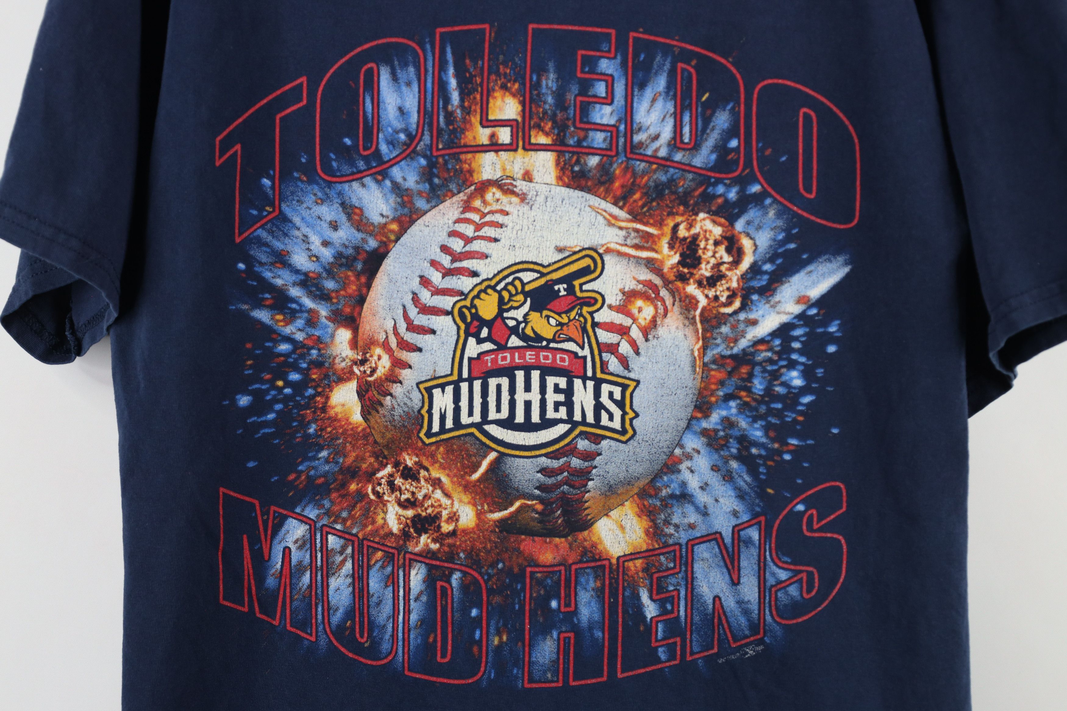 Vintage Vintage Y2K 2005 Baseball Toledo Mud Hens T-Shirt Blue Size US L / EU 52-54 / 3 - 4 Thumbnail