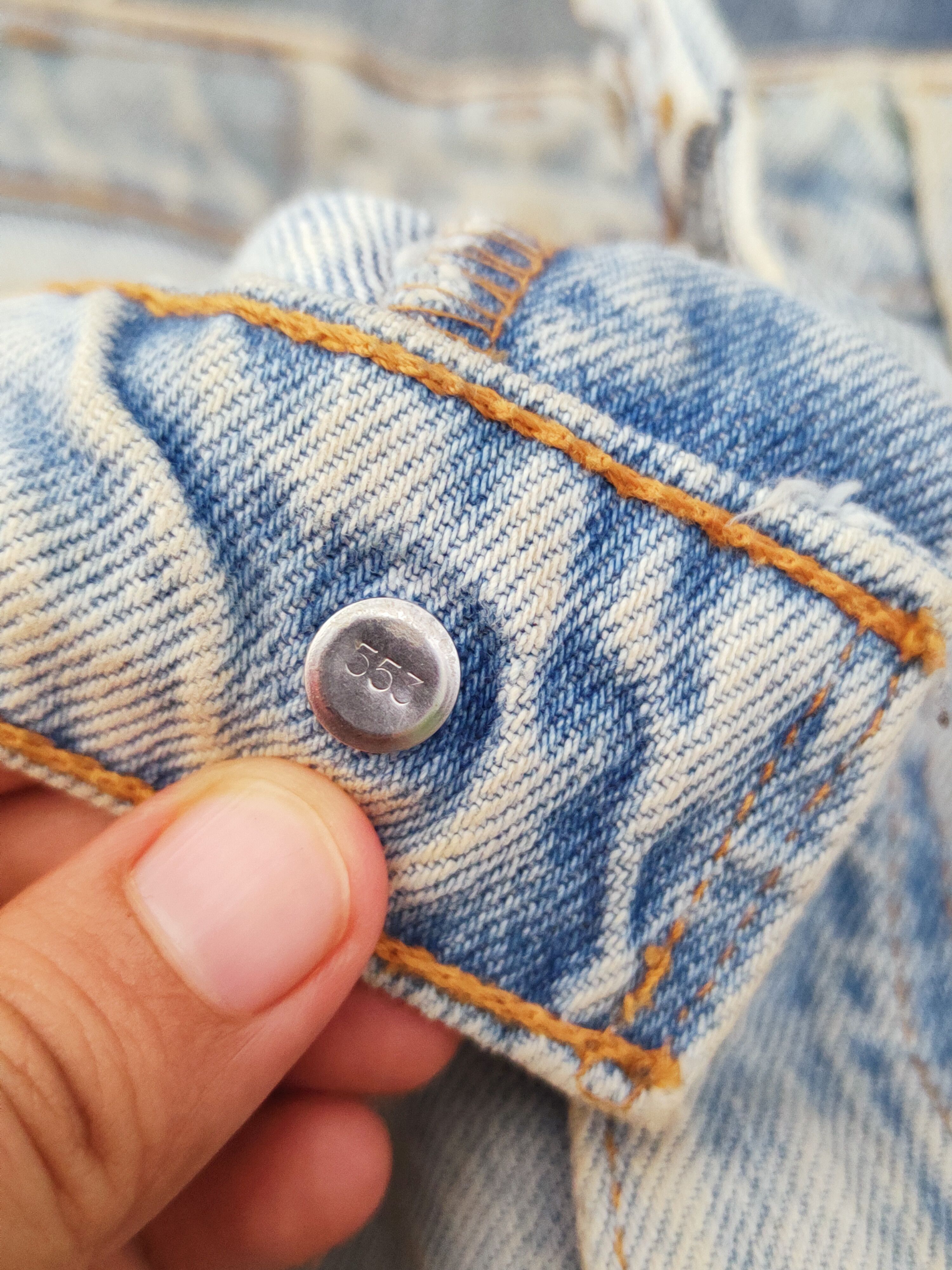 Levi's × Vintage Levi's Blue Distressed Ripped Jeans (Vintage Stuff) Size US 34 / EU 50 - 15 Thumbnail