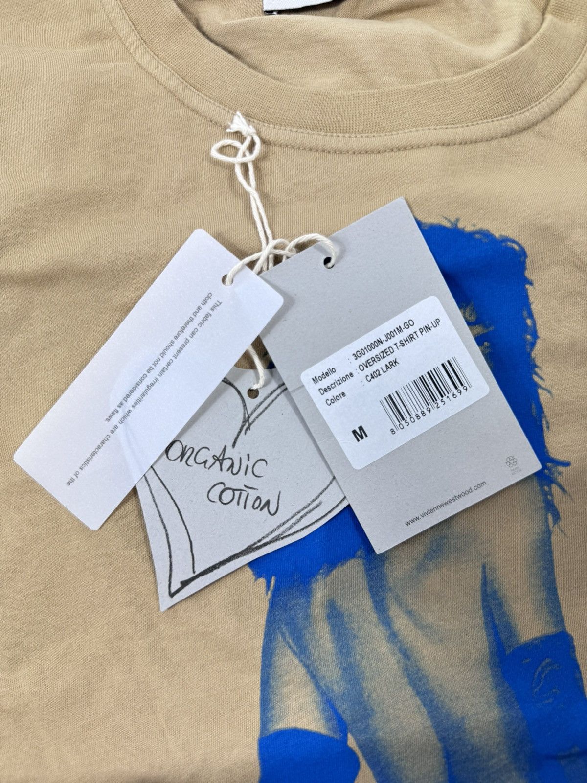 Vivienne Westwood GRAPHIC PRINT OVERSIZED NUDE T-SHIRT Size US XXL / EU 58 / 5 - 5 Thumbnail