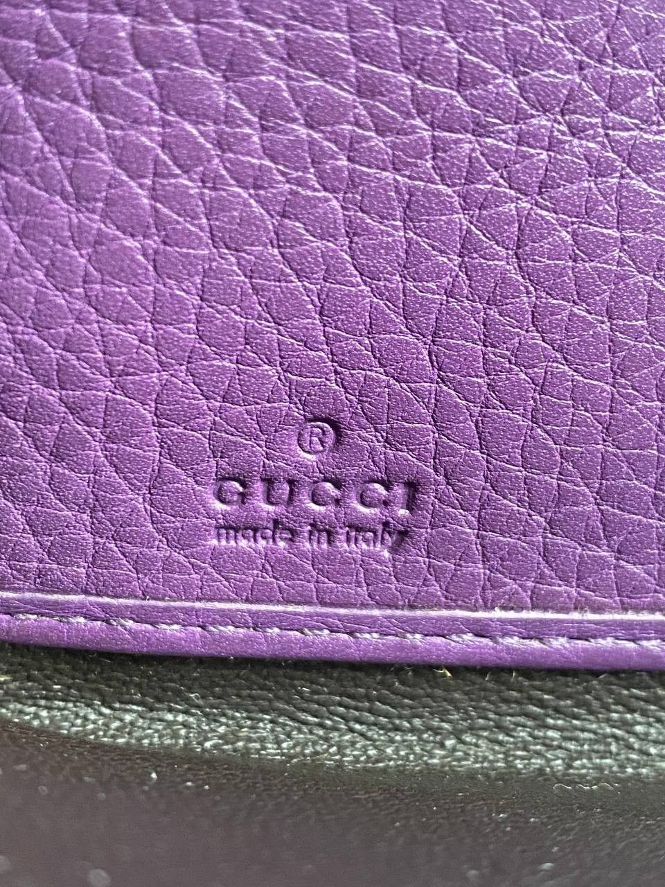 Gucci Gucci Soho GG Zip Around Leather Wallet Purple Size ONE SIZE - 14 Thumbnail