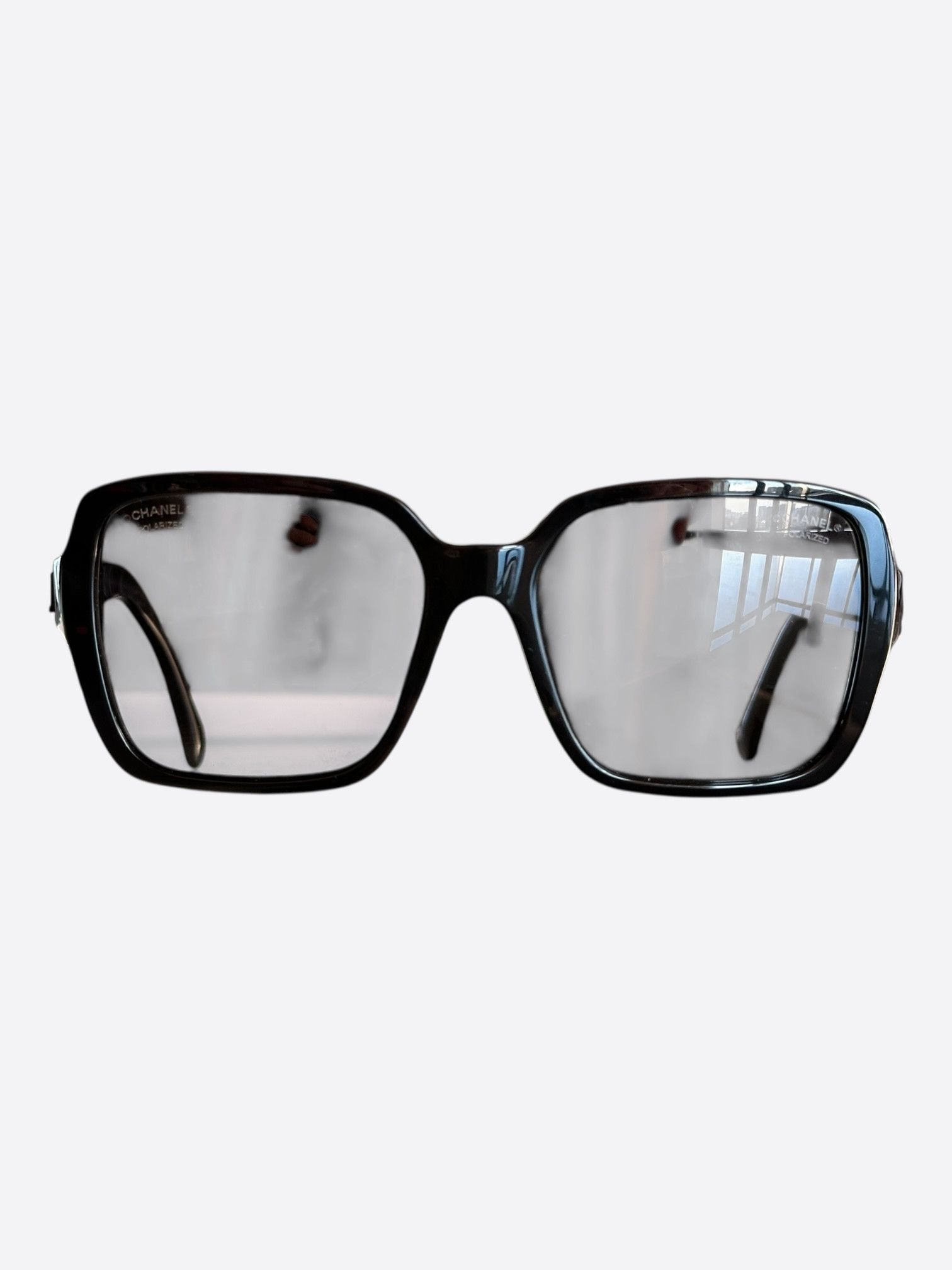 Chanel Chanel Black Logo Square Sunglasses Size ONE SIZE - 1 Thumbnail