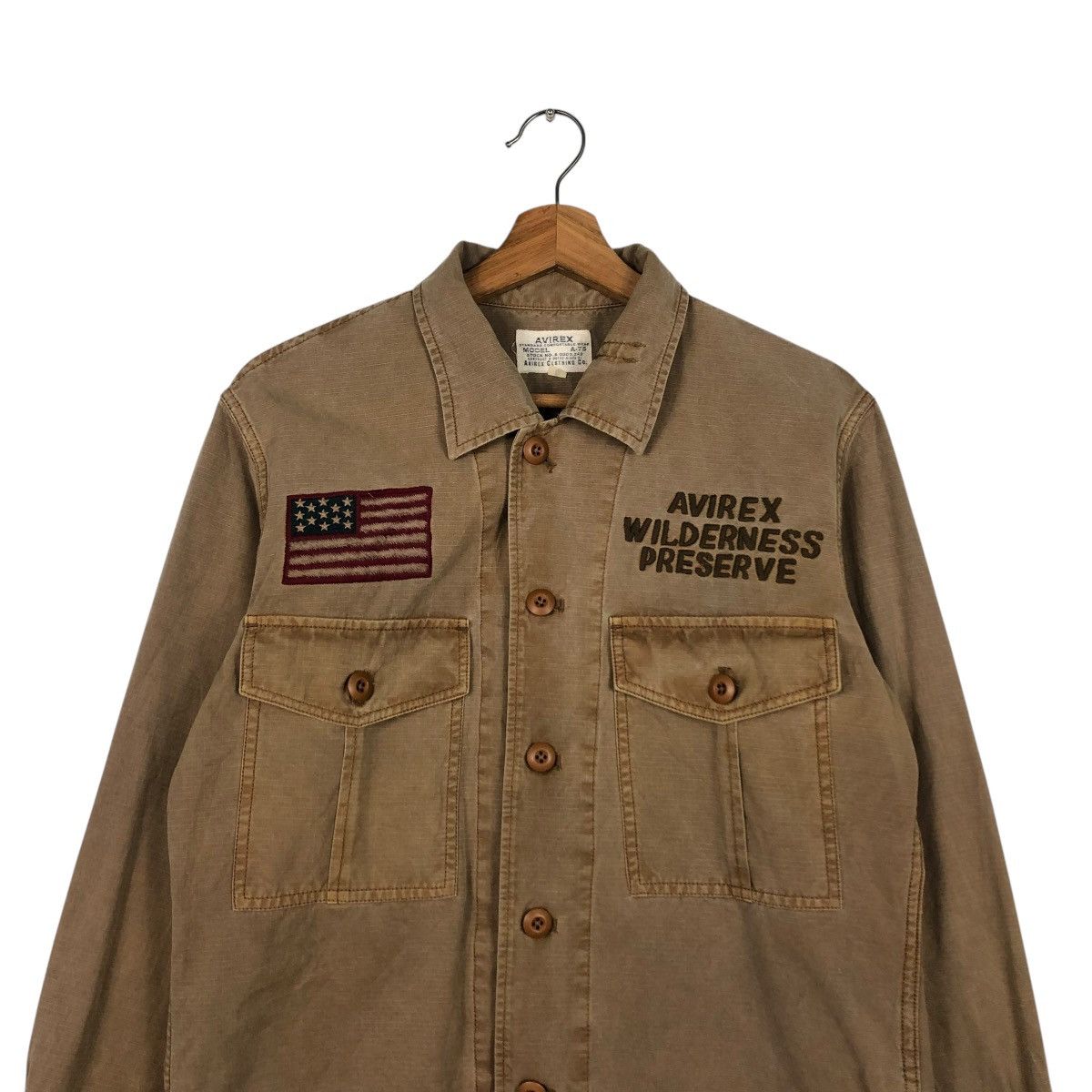 Avirex 🔥VINTAGE BIKER JACKET AVIREX MODEL A-75 BIG LOGO DESIGN Size US M / EU 48-50 / 2 - 5 Thumbnail