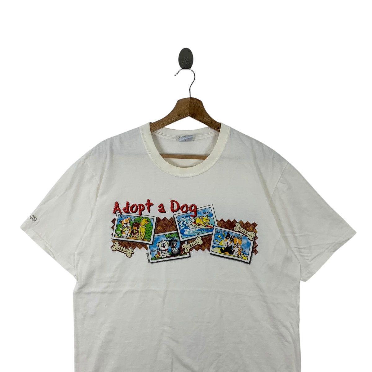 Vintage Vintage 90’ CRAZY SHIRTS HAWAII Adopt A Dog Tee Shirt Top Size M / US 6-8 / IT 42-44 - 2 Thumbnail