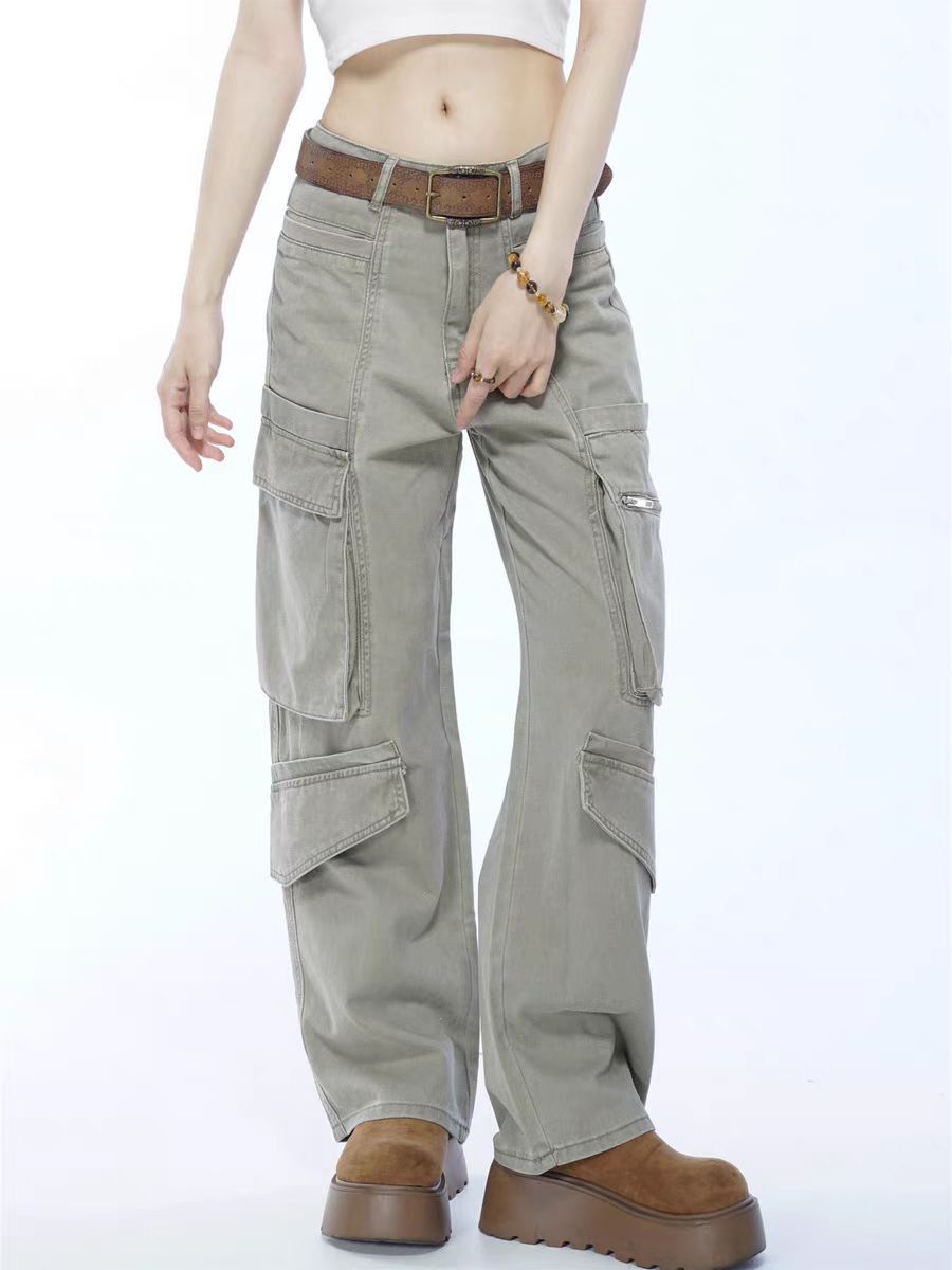 Designer × Vintage Done high waist baggy vintage Y2K work trousers Size 30" / US 8 / IT 44 - 3 Thumbnail