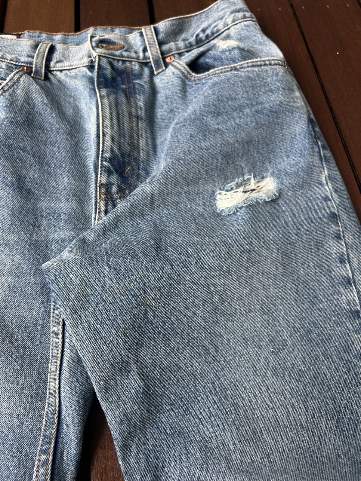 Gucci SS20 Gucci Eco-Bleached Distressed Straight-Leg Jeans Size US 32 / EU 48 - 20 Thumbnail