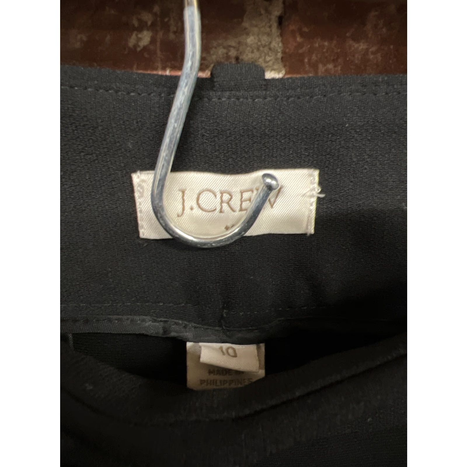 J.Crew J.CREW Pants Womens 10 Black Career Business Pants NWT Dress Pants Straight Leg Stretch Front Zip Modern Women, 10, Black, Regular, High Rise Size 32" / US 10 / IT 46 - 3 Thumbnail