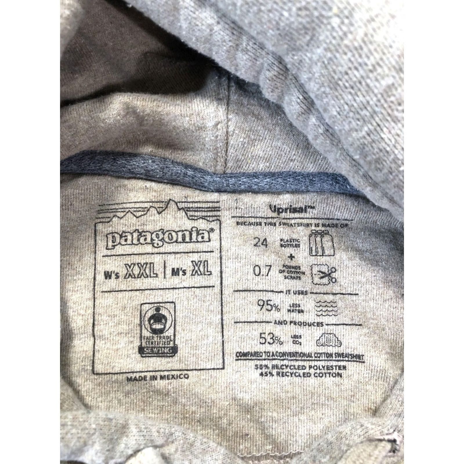Patagonia Patagonia Hoodie Mens XL Beige Geologers Graphic Logo Fleece Pullover with Kangaroo Pocket (Hooded) Holiday Fall Casual Outdoor Size US XL / EU 56 / 4 - 7 Thumbnail