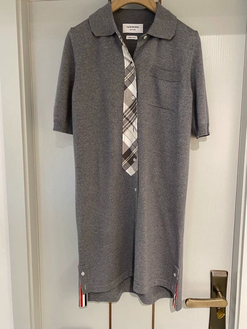 Thom Browne Thom Browne Gray knitted dress Size XS / US 0-2 / IT 36-38 - 1 Thumbnail