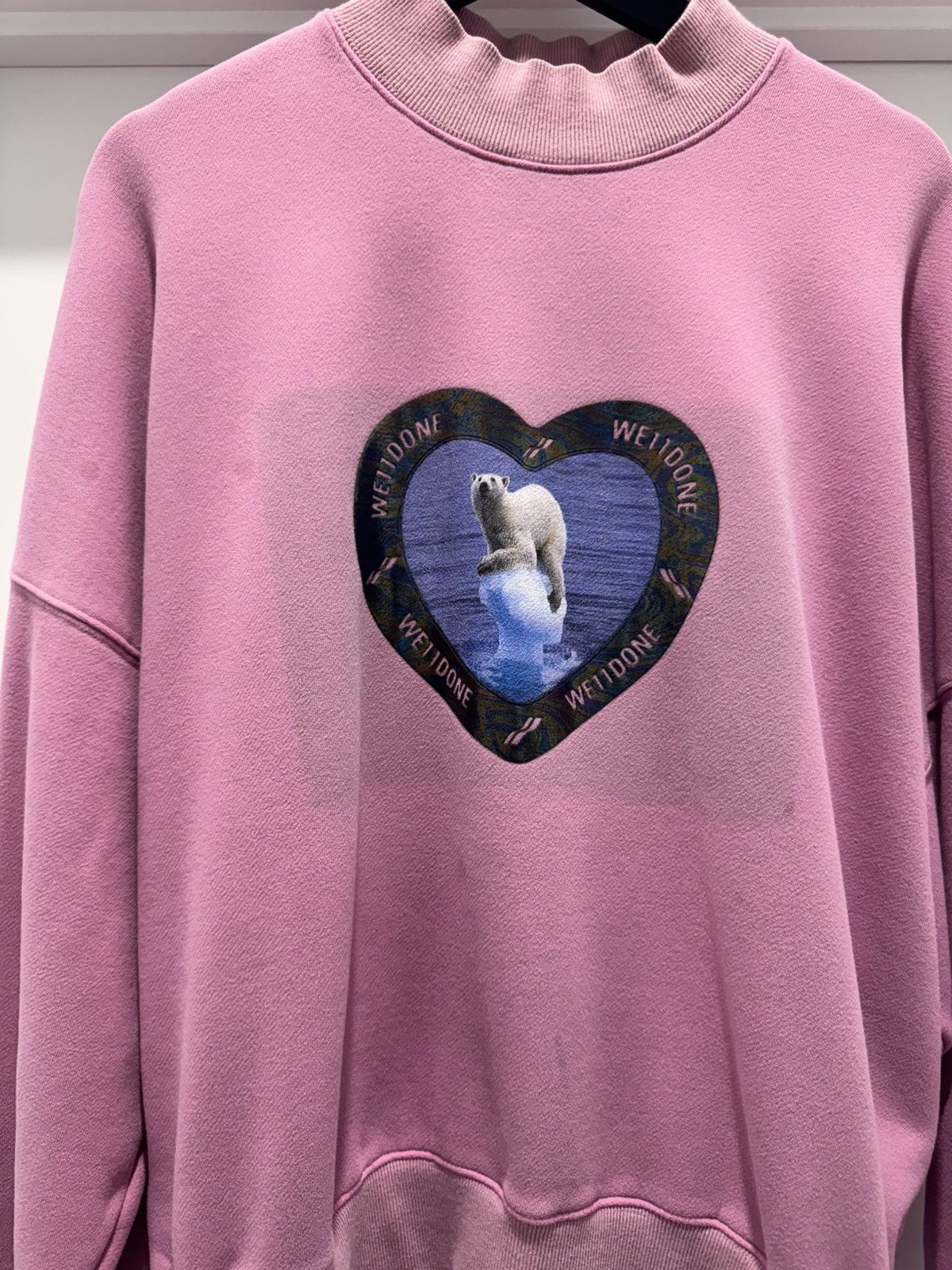 WE11DONE WE11DONE Pink Crewneck Sweatshirt Size US M / EU 48-50 / 2 - 2 Thumbnail