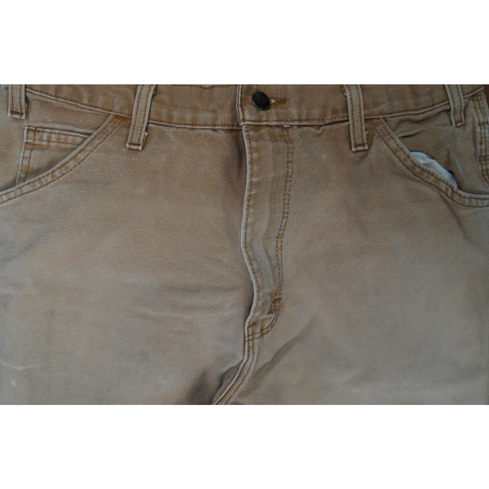 Dickies VINTAGE Dickies Tan Beige Duck Work Pants Mens Size US 34 / EU 50 - 3 Thumbnail