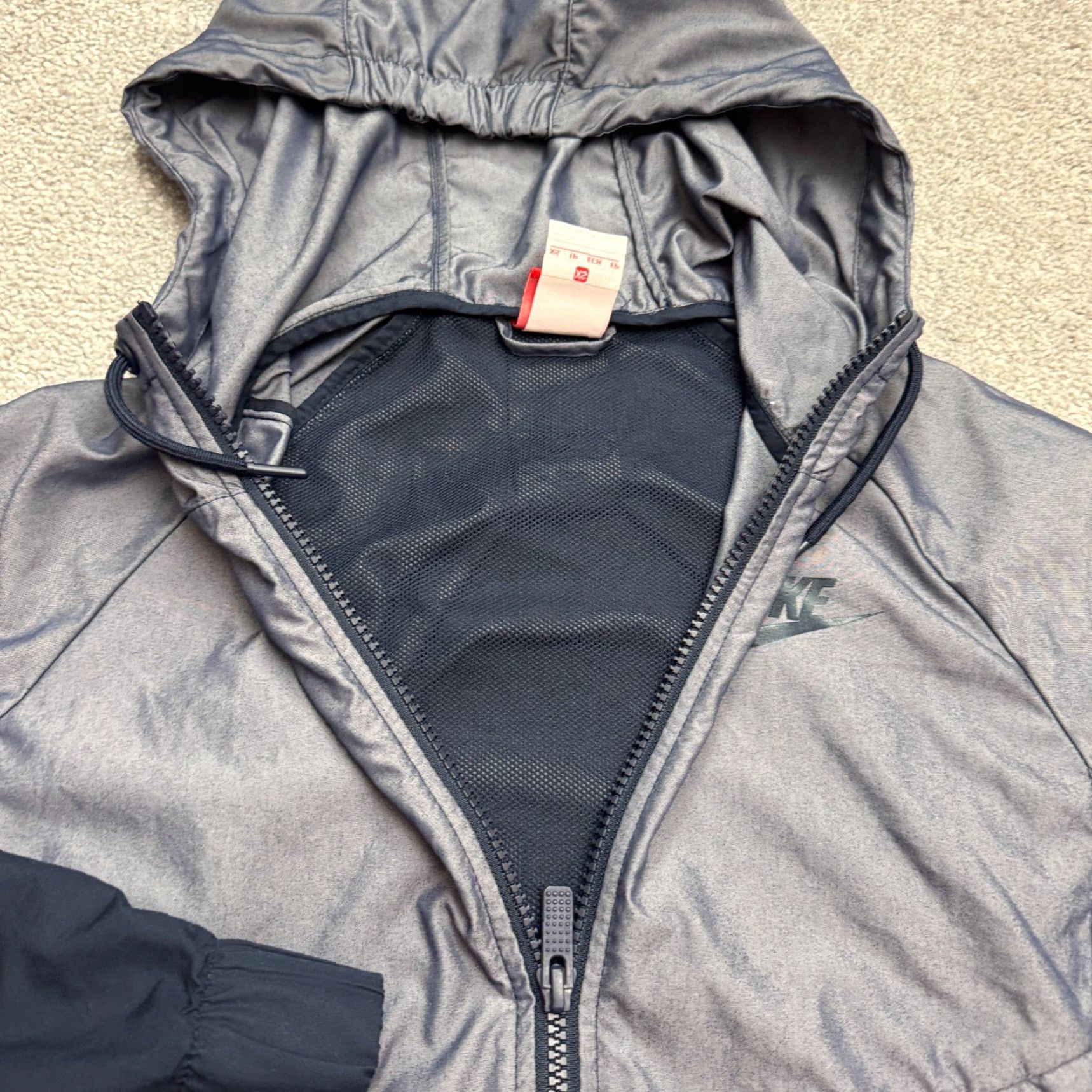 Nike Nike Hoodie Windbreaker Jacket Womens XS Blue Colorblock Lightweight Full Zip Size XS / US 0-2 / IT 36-38 - 6 Thumbnail