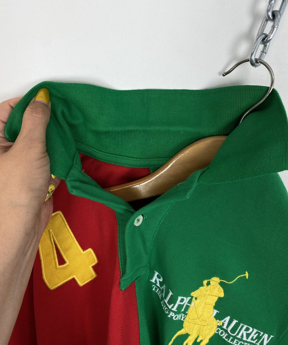 Handmade 90’s Polo Ralph Lauren Big Pony Collection Polo Shirt Size US S / EU 44-46 / 1 - 5 Thumbnail