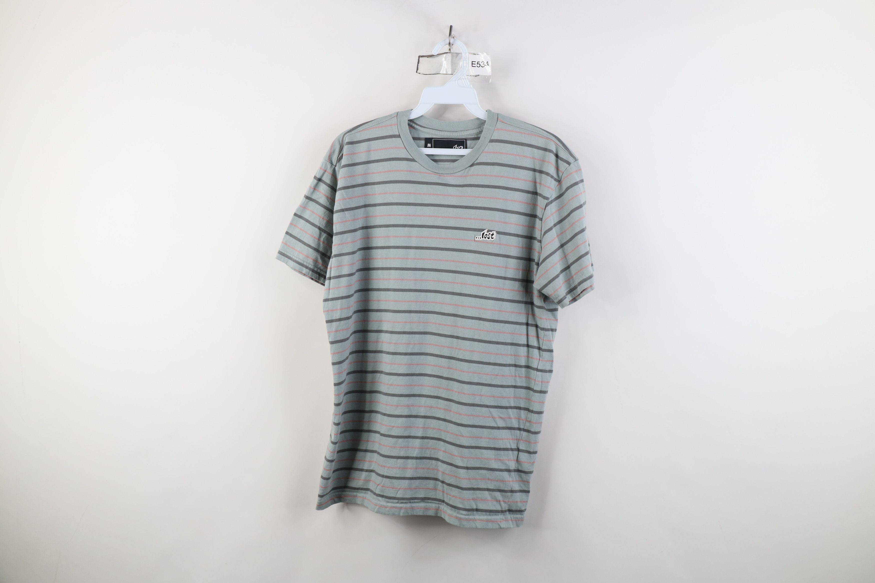 Vintage Vintage 90s Y2K Lost Skateboarding Spell Out Striped T-Shirt Size US M / EU 48-50 / 2 - 1 Thumbnail